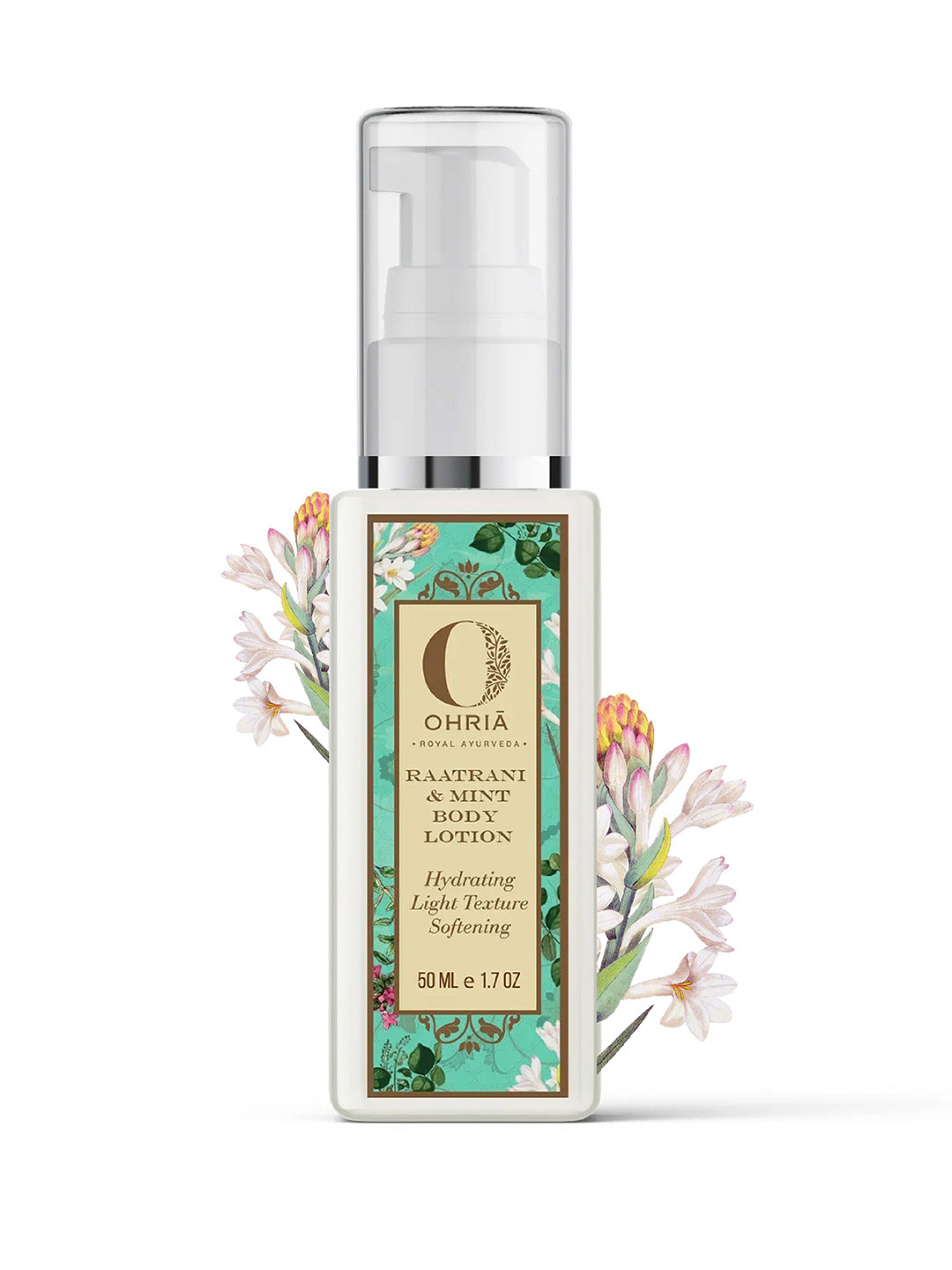 OHRIA AYURVEDA Raatrani & Mint Moisturizing Body Lotion For Hydrating & Softening 50 ML