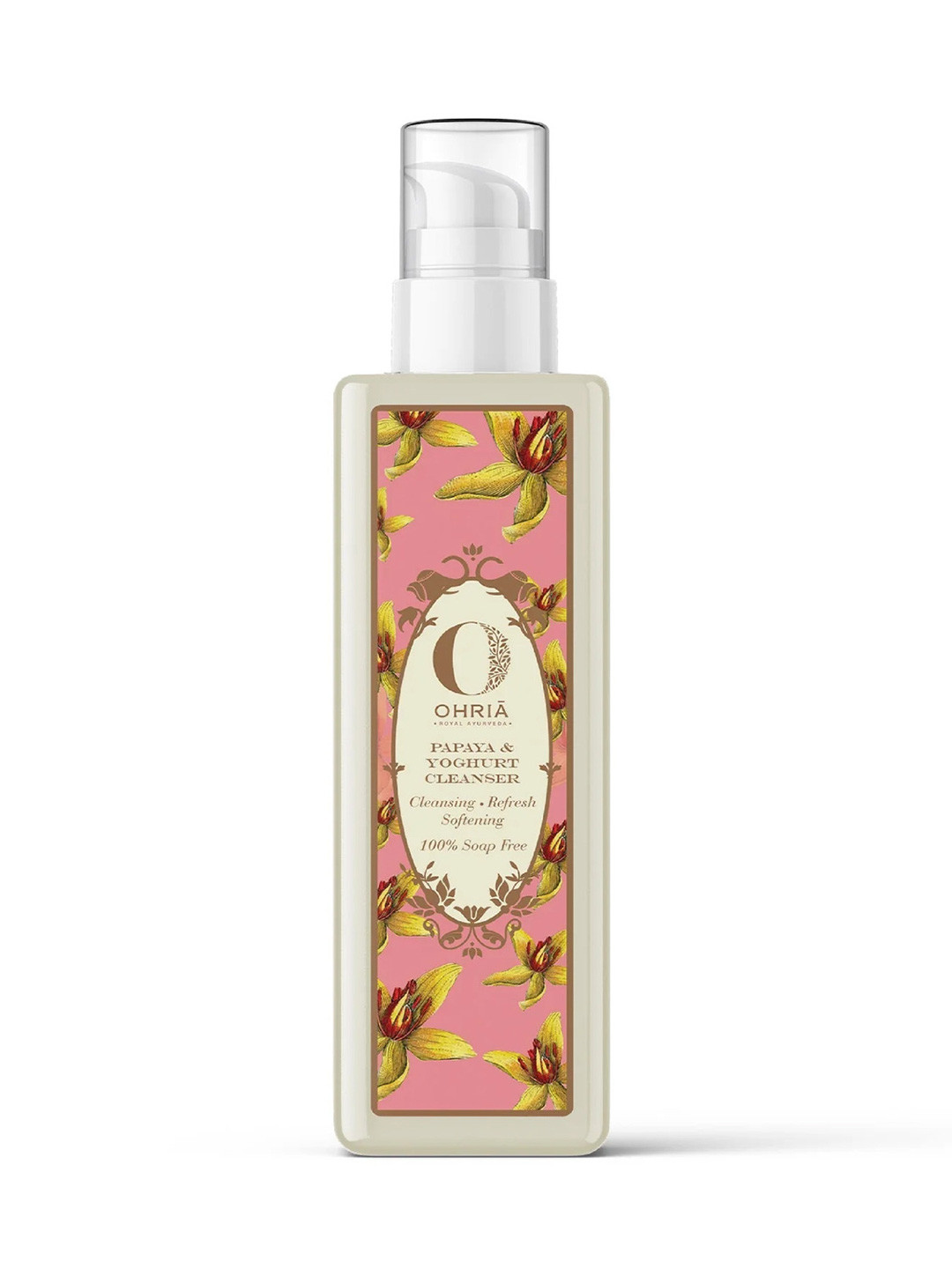 OHRIA AYURVEDA 100% Soap Free Papaya & Yoghurt Moisturizing Facial Cleanser  200 ML