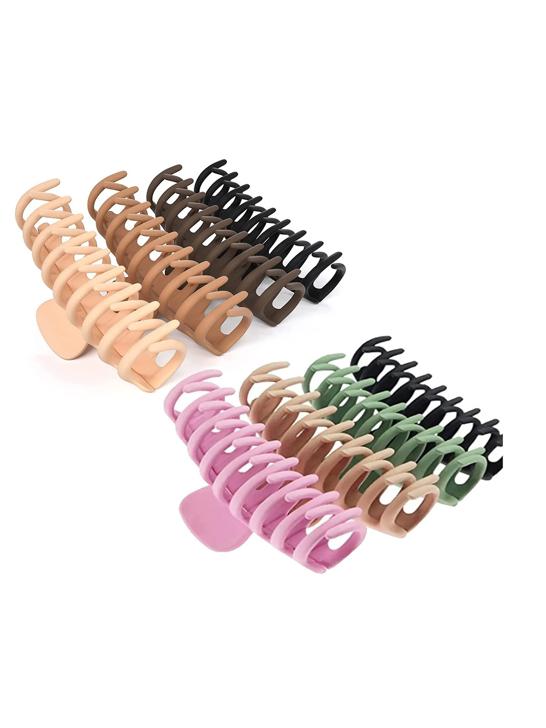 Lyphy Women Set Of 8 Big Hair Plastic Claw Clip
