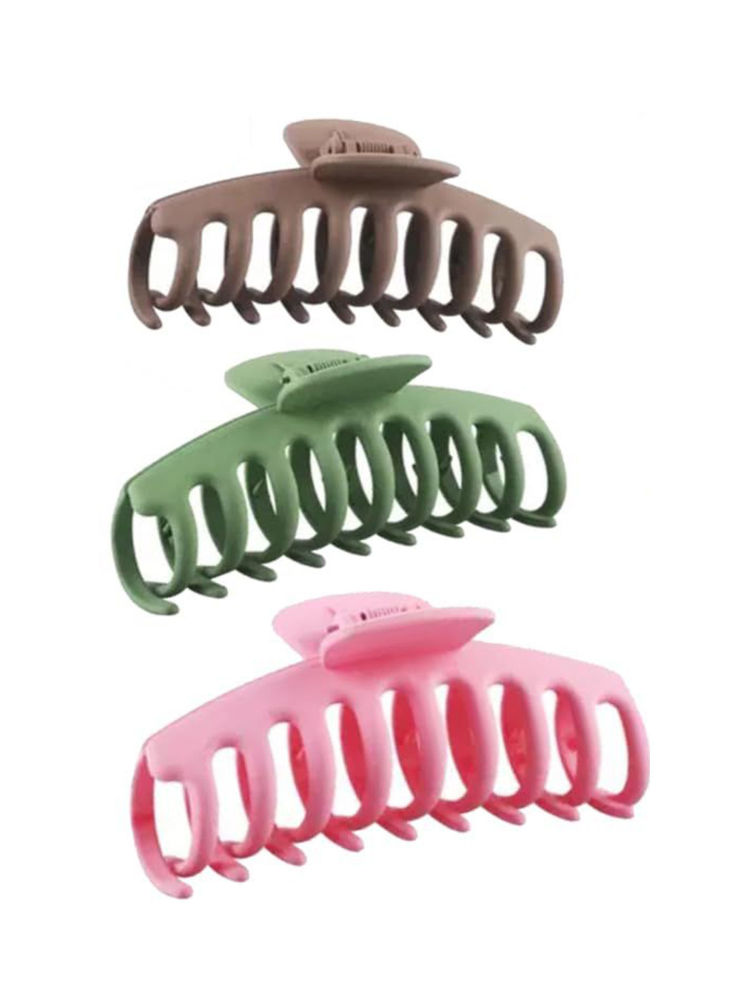 SH FSN Women Set of 3 Plastic Hair Claw Clip