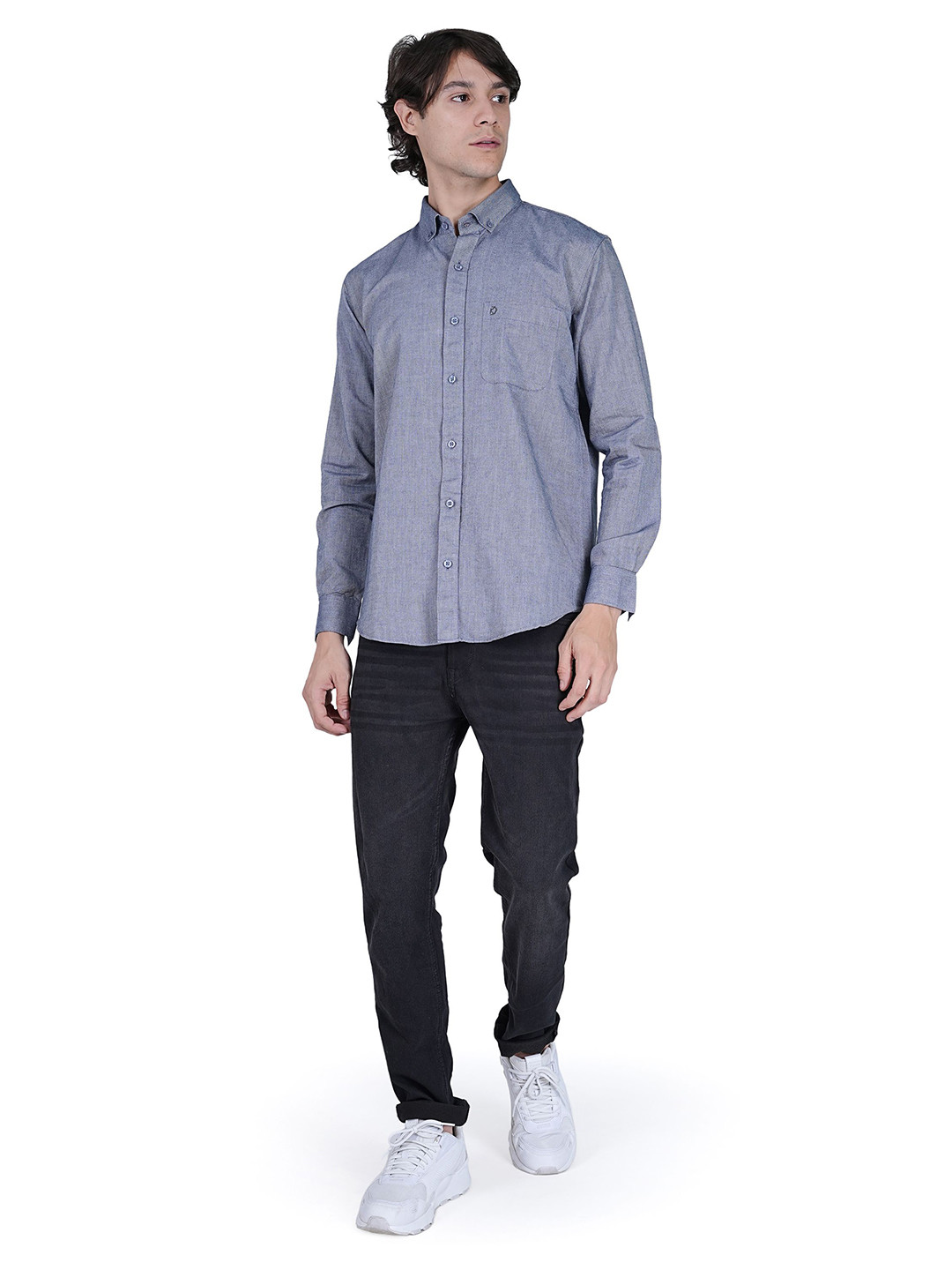 UZARSTYLE Men Smart Casual Shirt