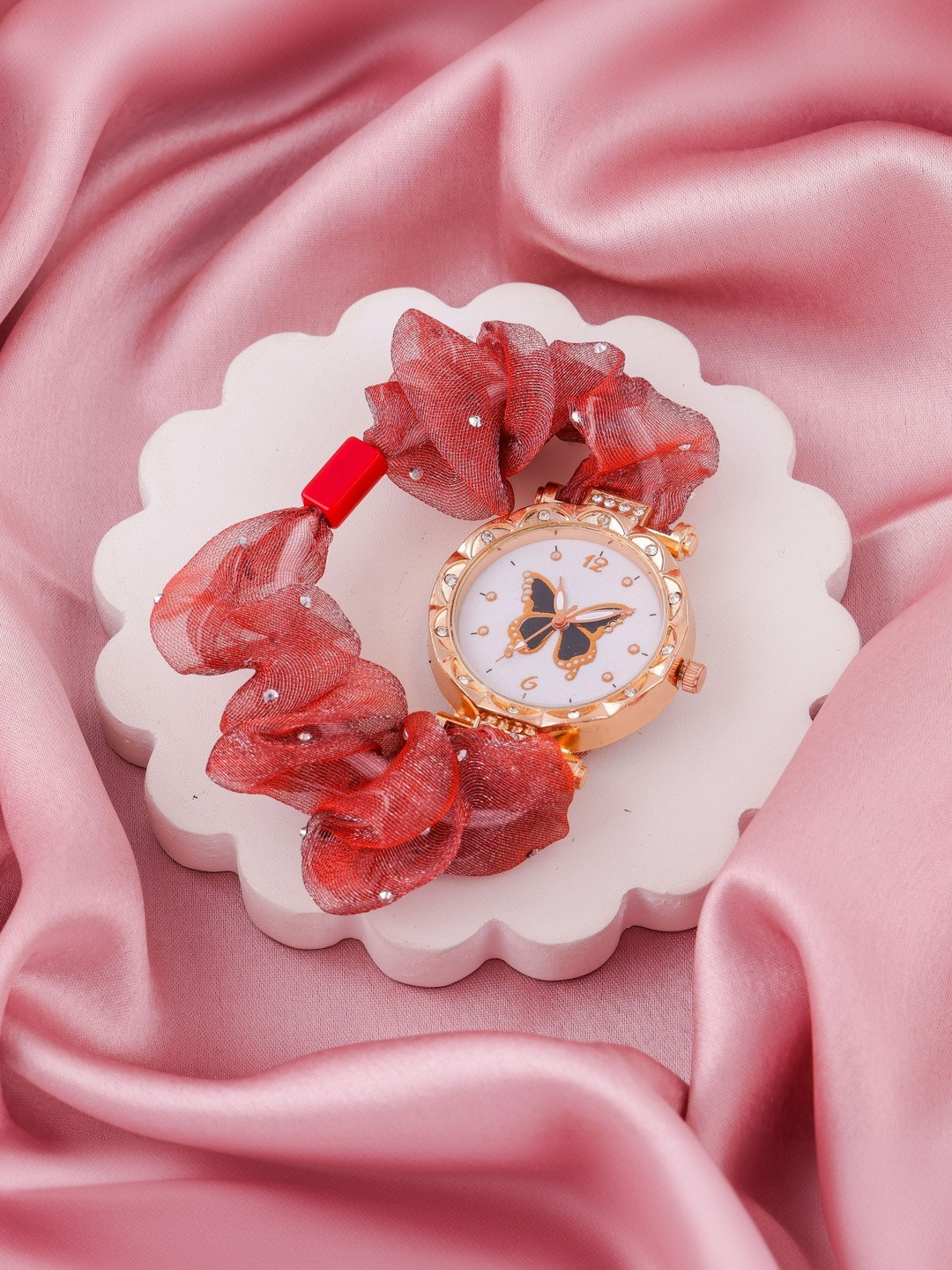 SZN Women Dial & Straps Analogue Watch Zudi Red Ribbin Av