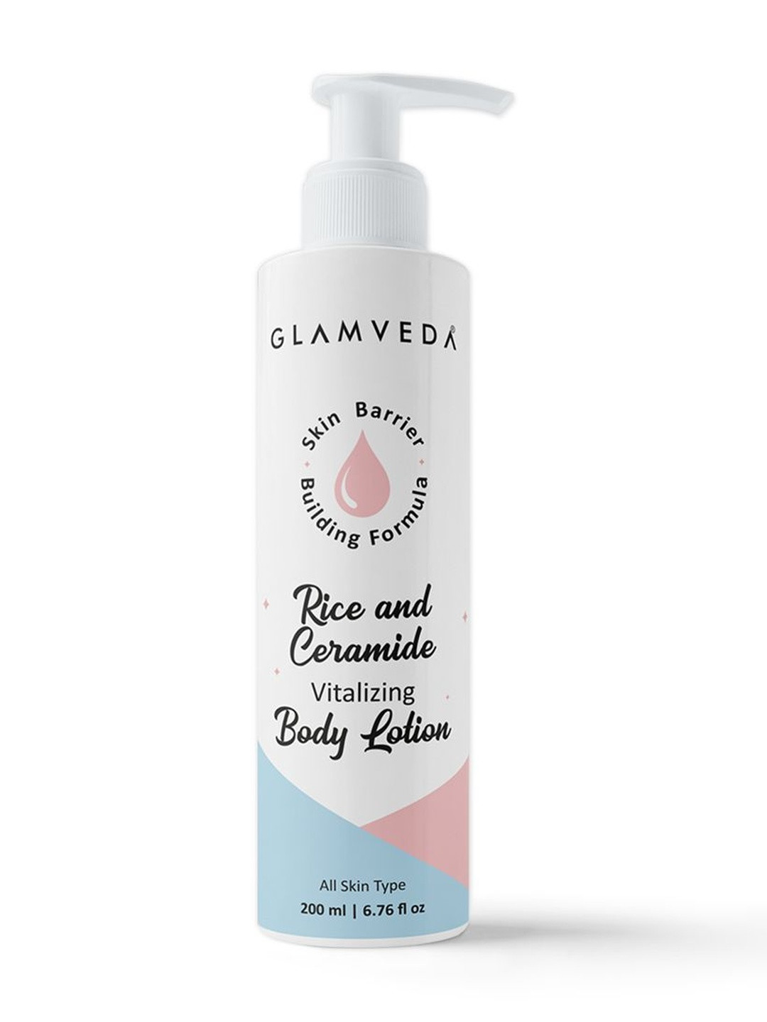 GLAMVEDA Rice & Ceramide Glass Skin Body Lotion For Nourishment - 200 ml
