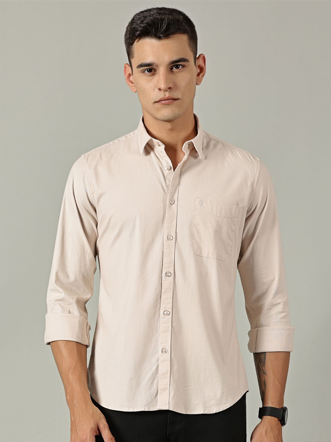 TRIGGER Men Slim Fit Casual Shirt
