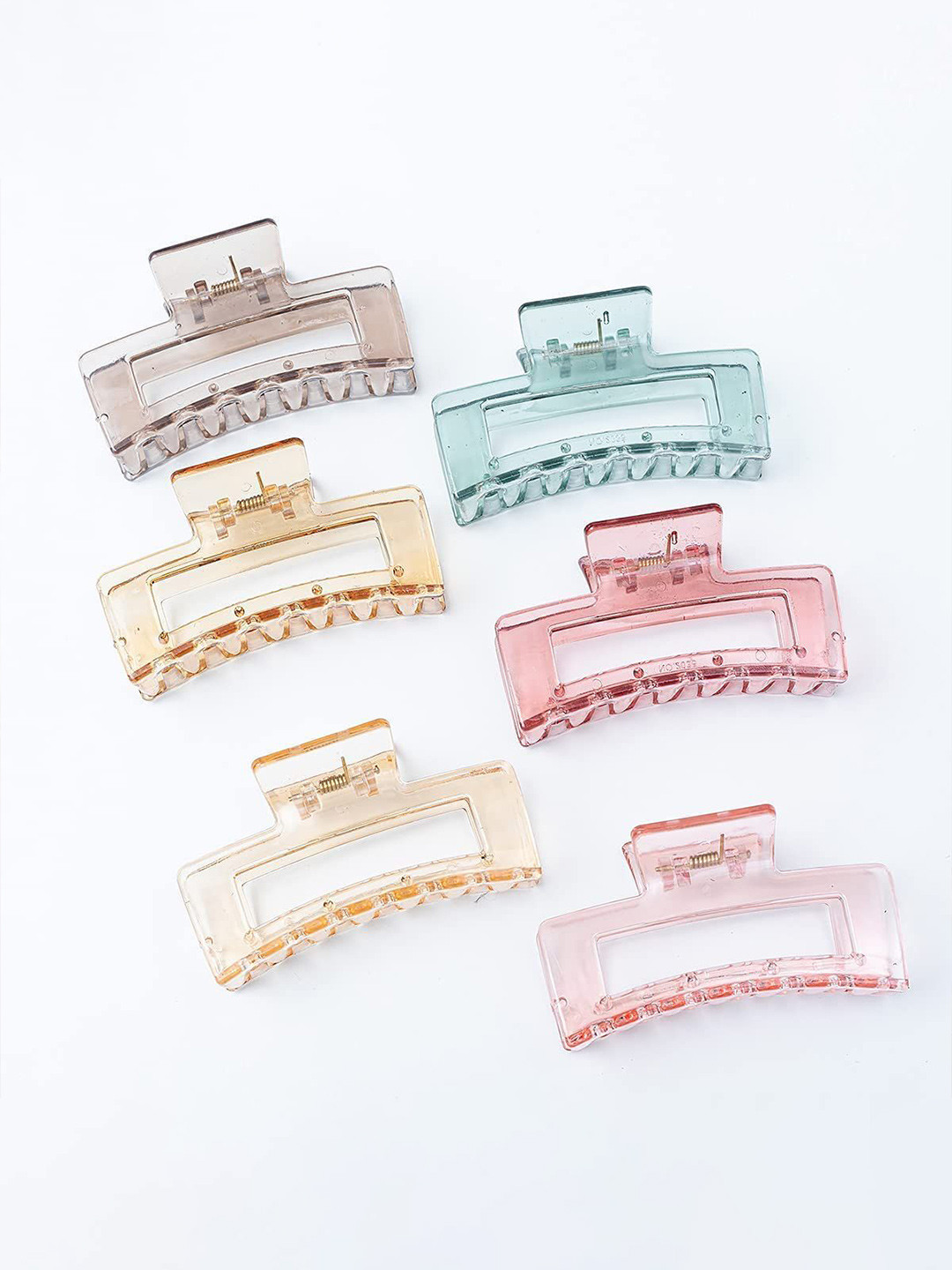 Watch junction Women Set of 4 Finished Transparent Claw Clip