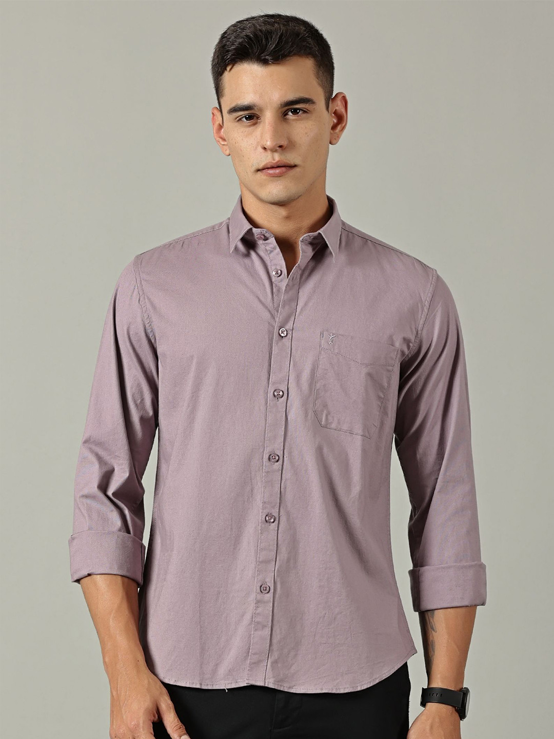 TRIGGER Men Slim Fit Casual Shirt