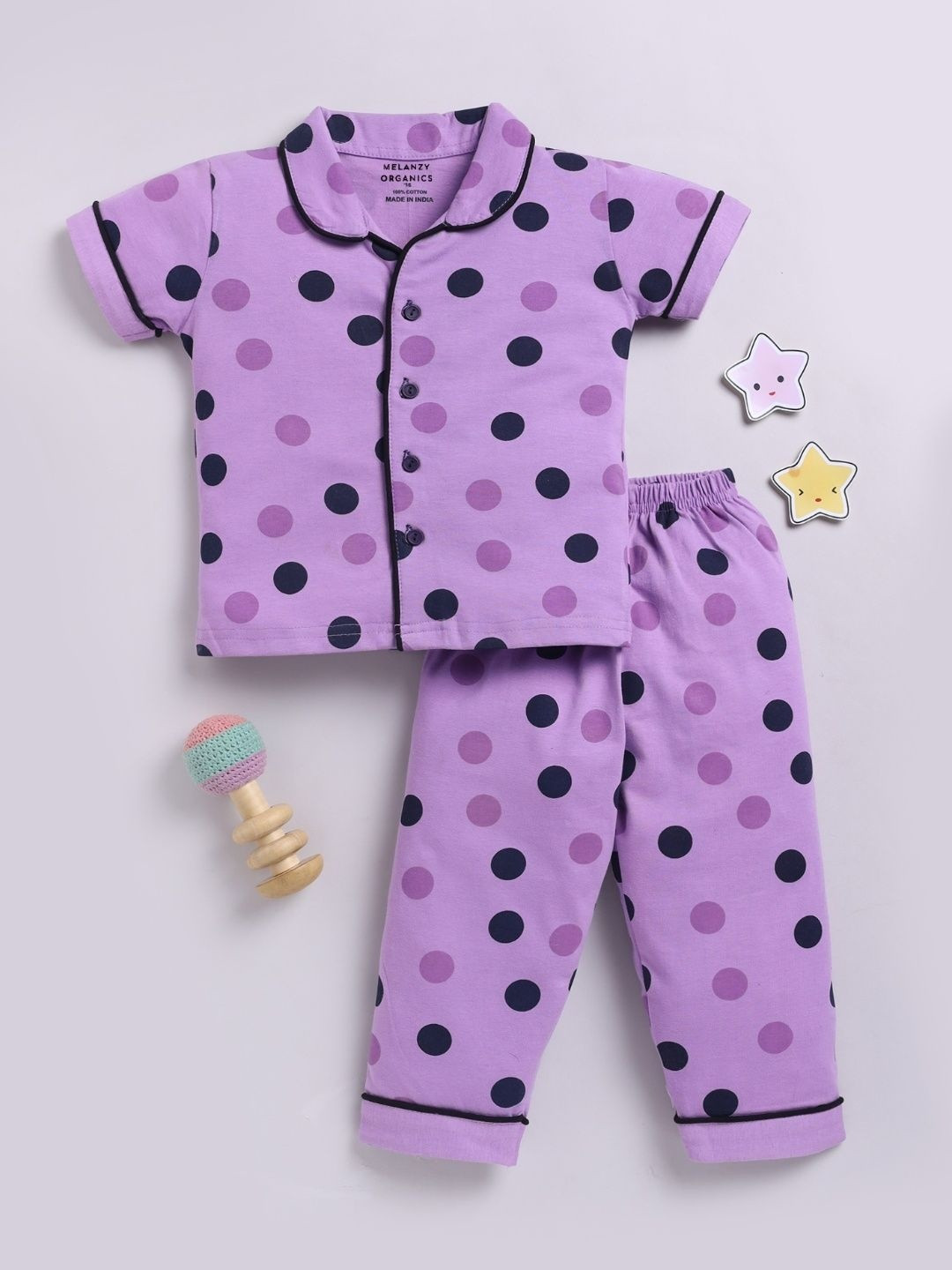 Cilin Organic Girls Printed Shirt with Pyjamas