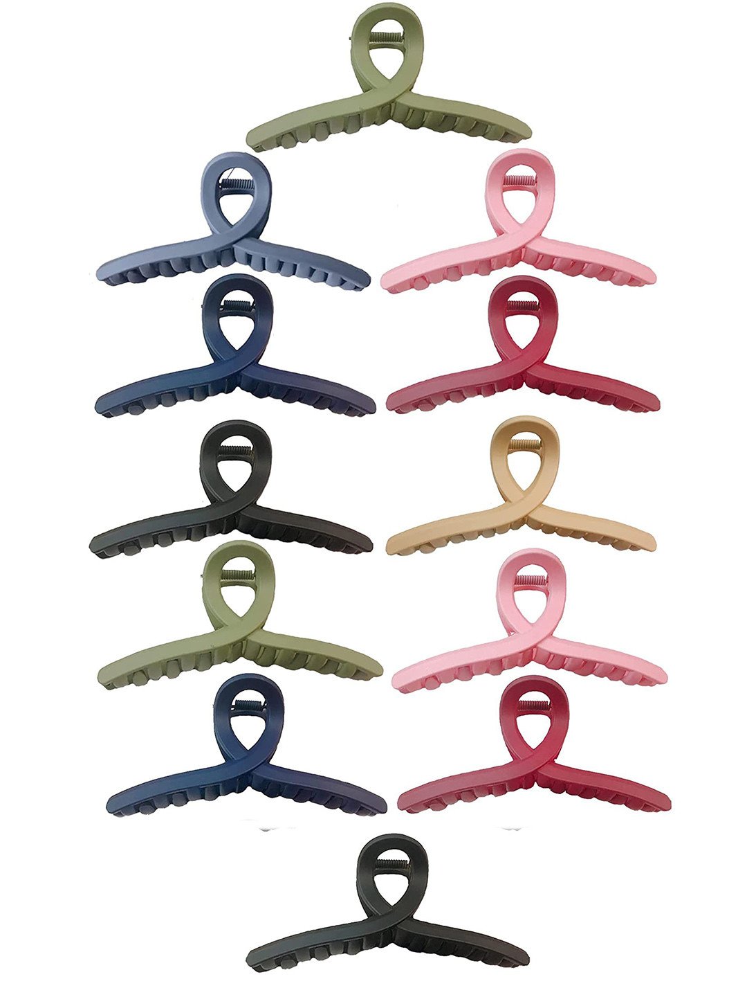 HANDBAG COLLECTION Women Pack of 12 T Mate Claw Clip