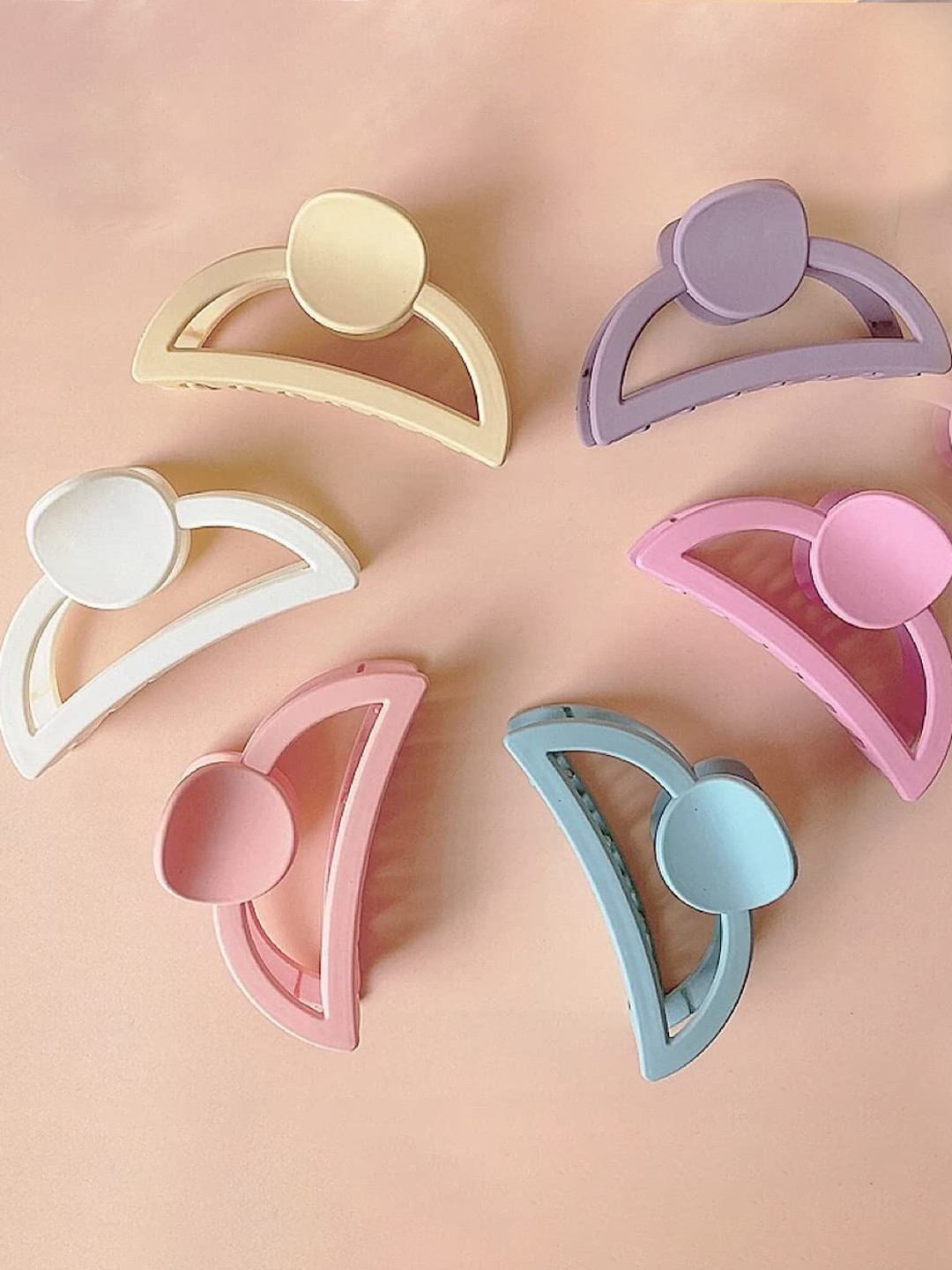 SHREEWATCHES Women Set of 6 Half Moon Shape Claw Clip