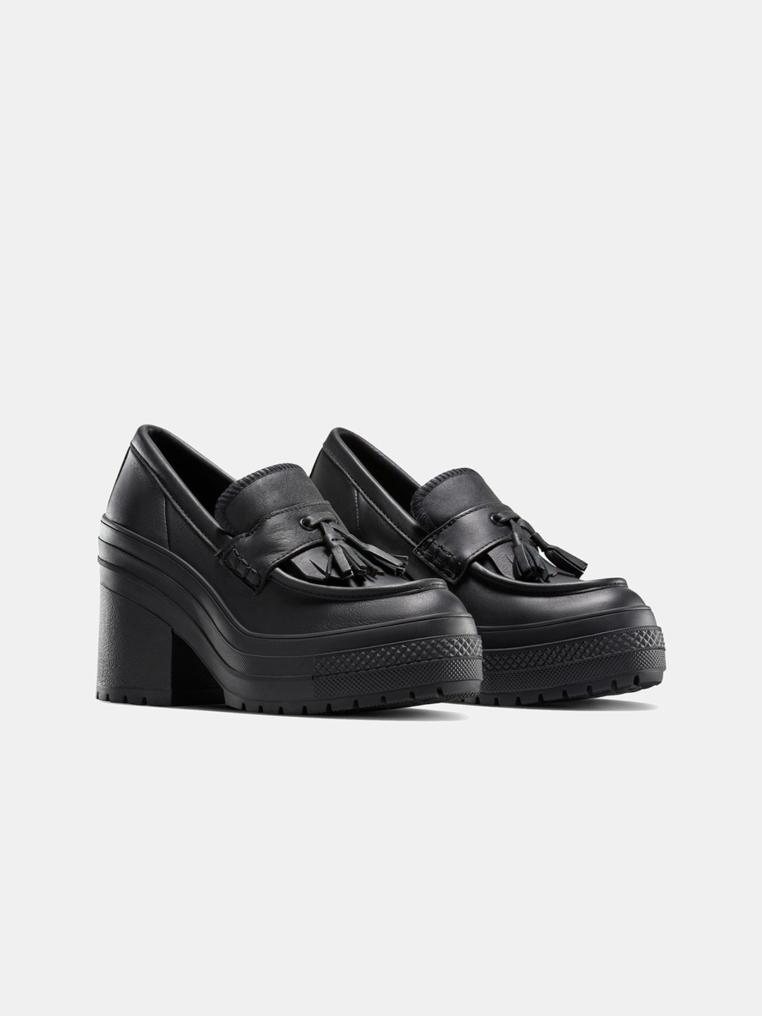 Converse Women Chuck 70 De Luxe Heel Loafer Platform Leather Low Top Sneaker