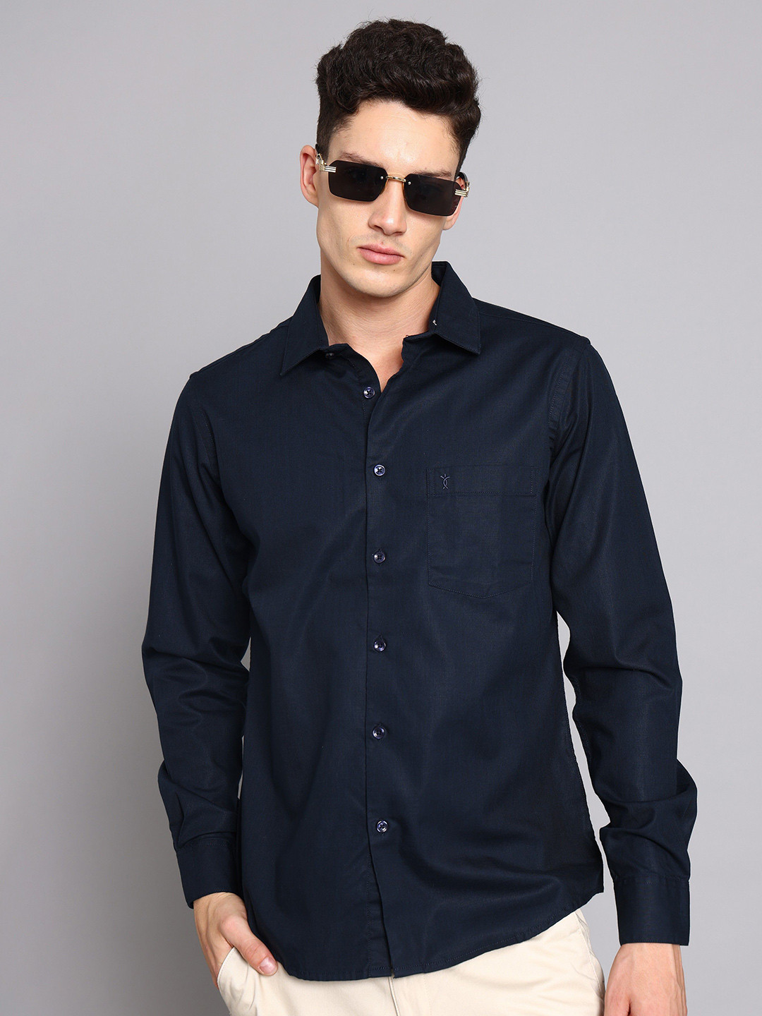 TRIGGER Men Slim Fit Casual Shirt