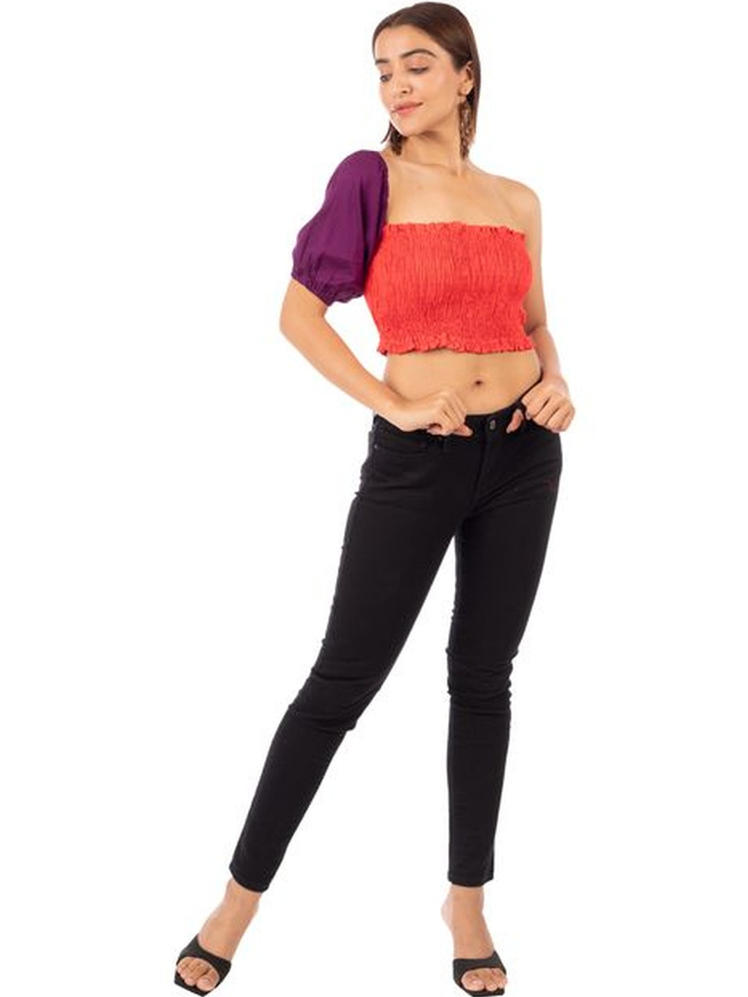 Purple Haze Off-Shoulder Crop Top
