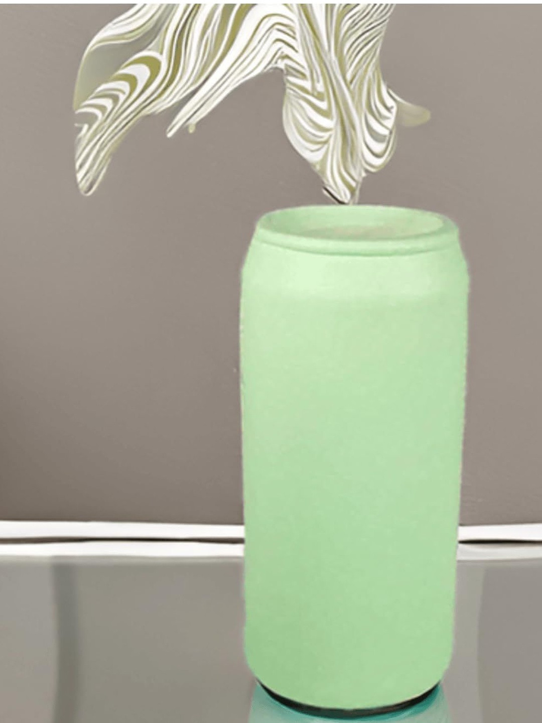LASAKI Can Green Ceramic Flower Vase