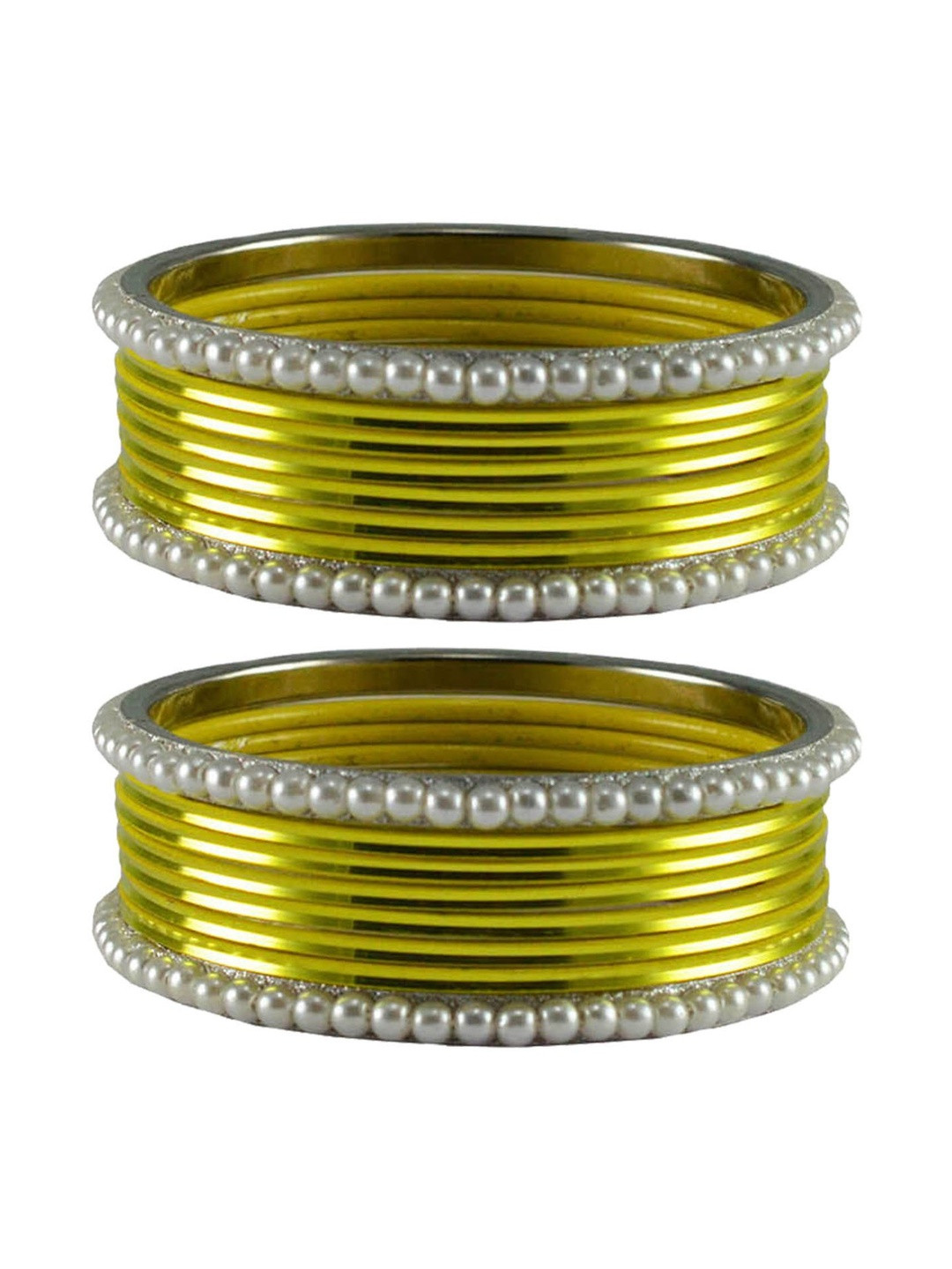 Vidhya Kangan Set Of 16 Gold-Plated Stone-Studded Bangles
