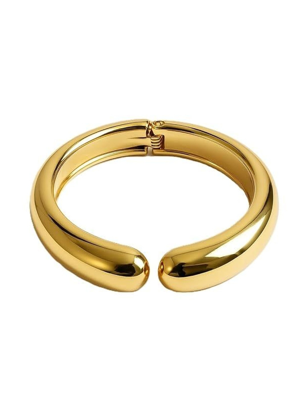 FLAURI Stainless Steel Gold-Plated Anti-Tarnish Chunky C-Shaped Cuff Bracelet