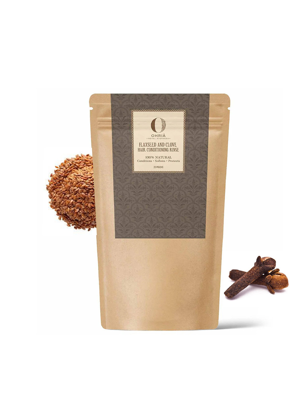 OHRIA AYURVEDA Flaxseed & Clove Hair Conditioning Rinse 8g - 20 Pouches