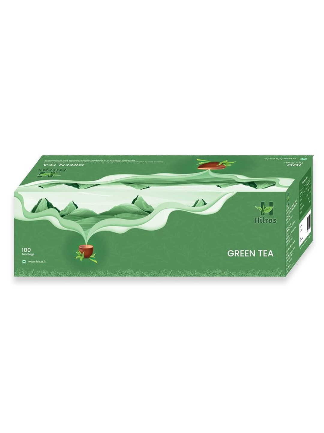 Hilras 100-Pieces Green Tea Bags