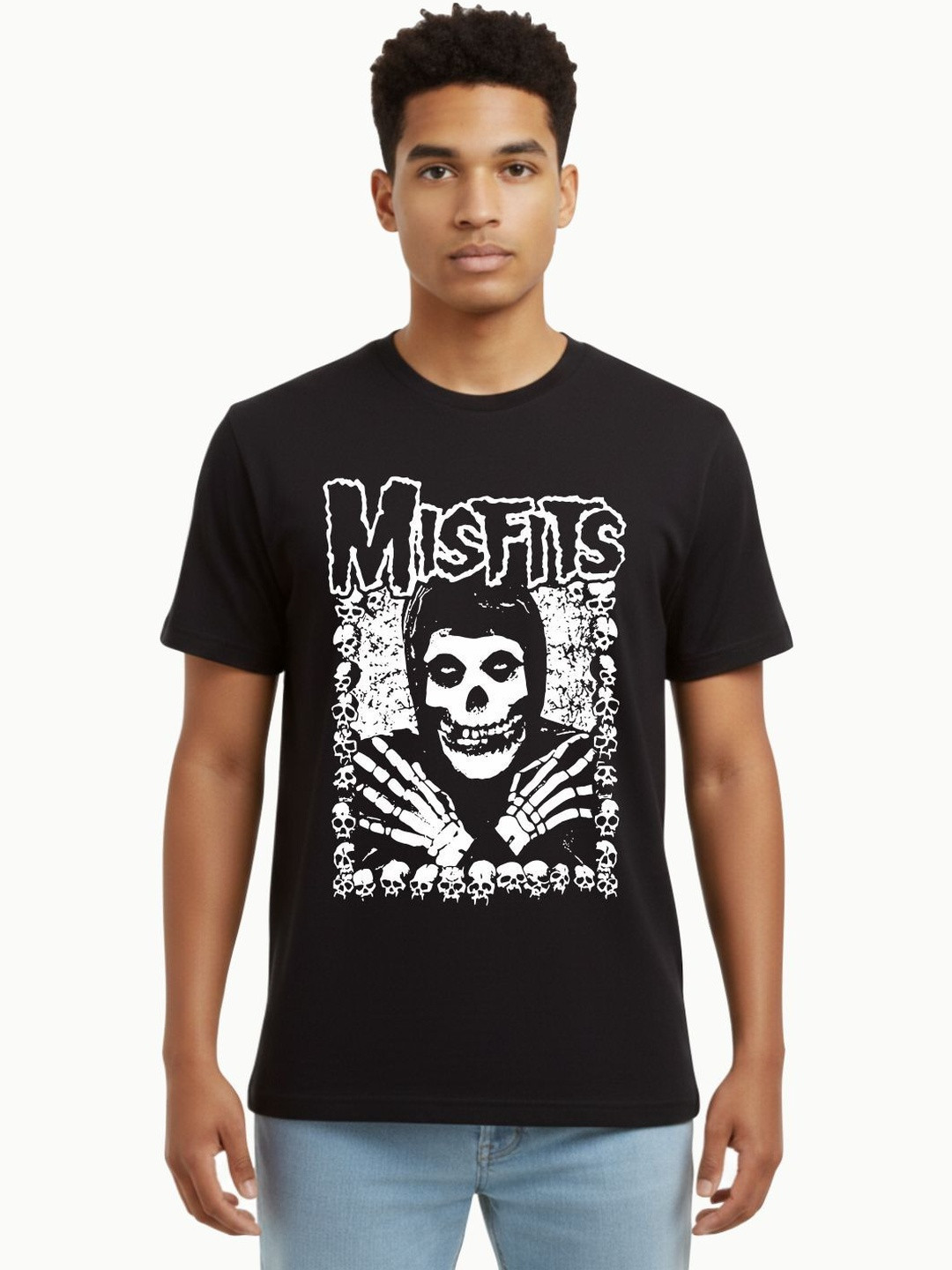Freaks The Misfits Printed Round Neck Bio Finish Pure Cotton T-Shirt
