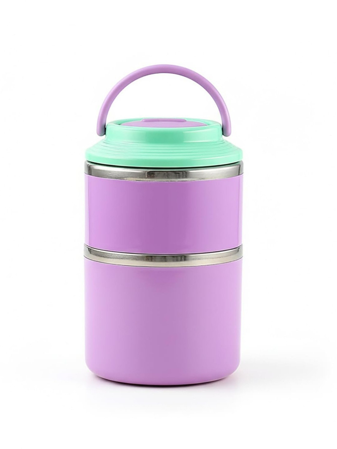 HOUSE OF QUIRK Purple Polypropylene 2 Layer Leak Resistant Lunch Box