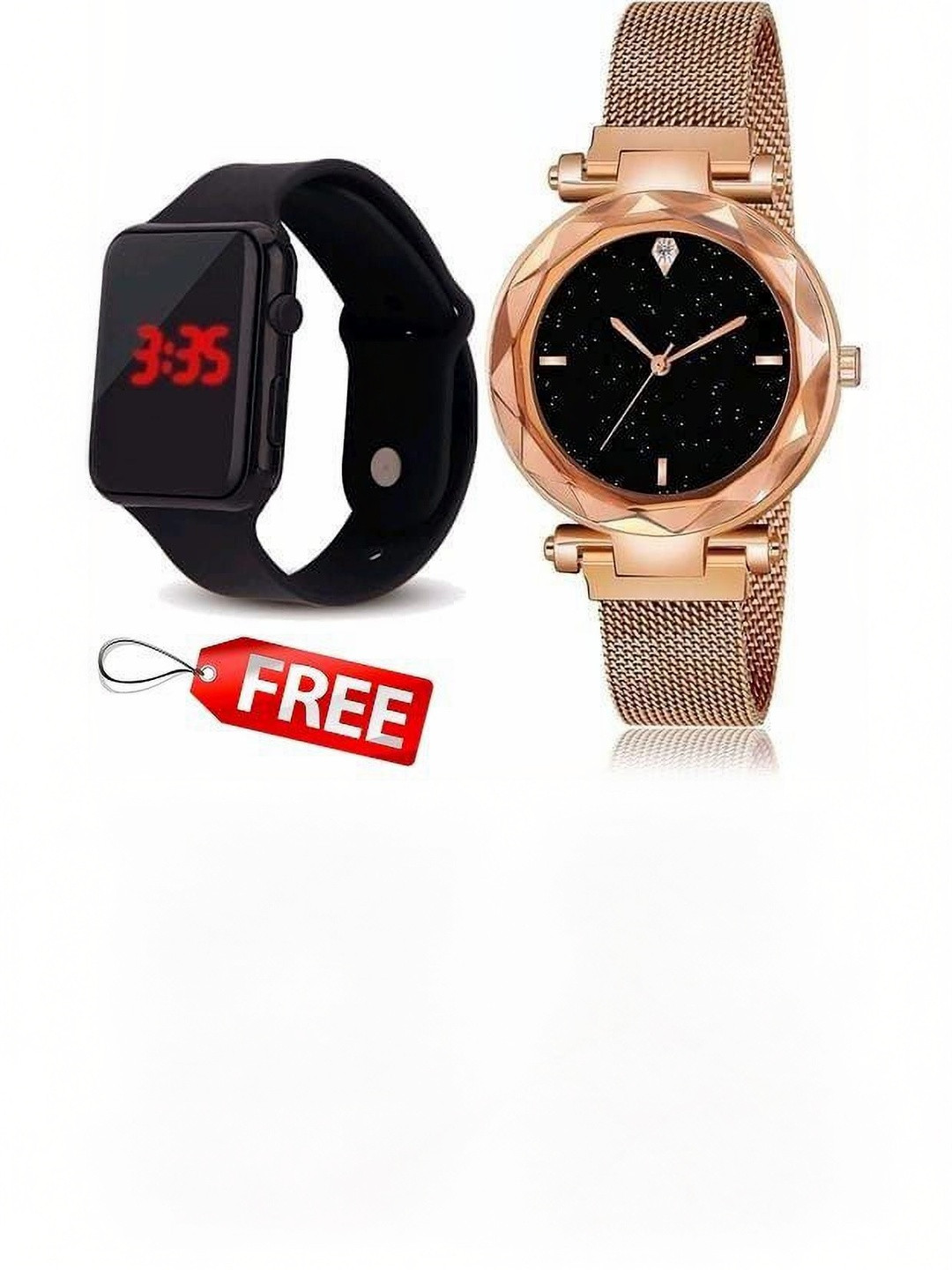 SZN Men Dial & Straps Analogue Watch MAG GOLD&LED V5