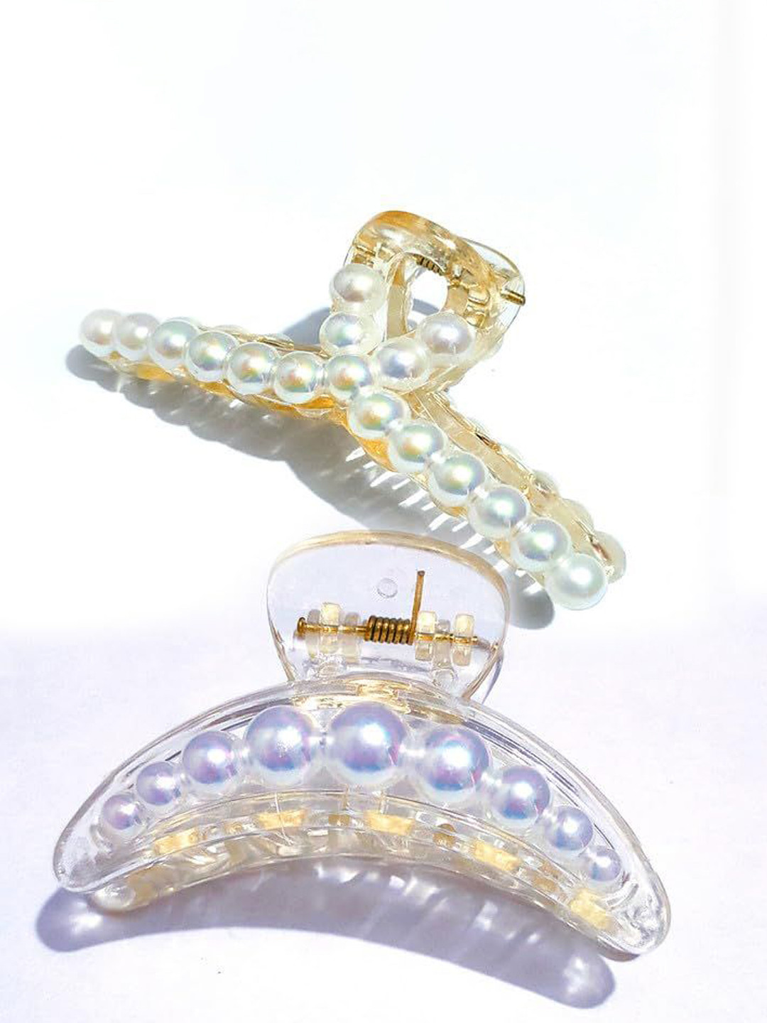 GOWRI TEX Women Set of 2 Pearls T-shape Clutchers