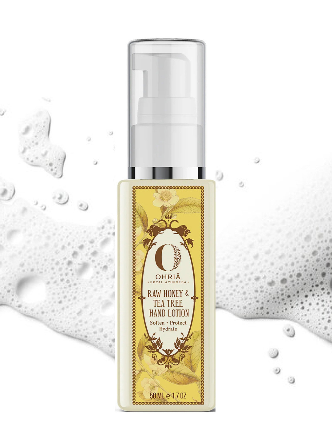 OHRIA AYURVEDA Raw Honey & Tea Tree Hand Lotion Soften Protect & Hydrates - 50ml