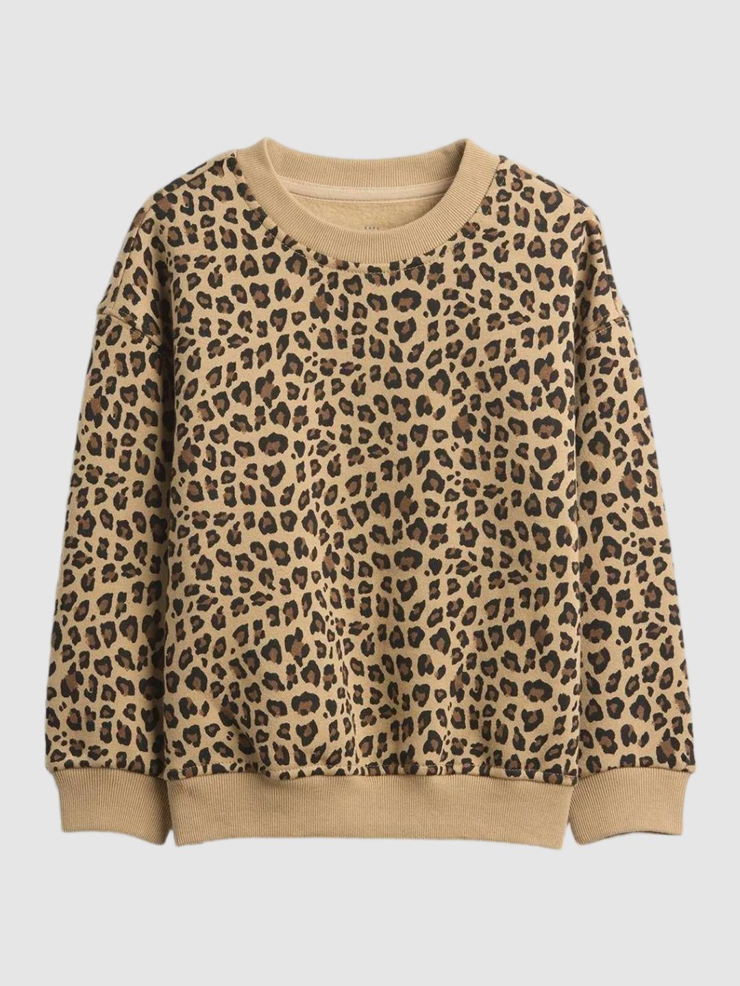 GAP Girls Animal Printed Drop-Shoulder Round Neck Sweatshirt