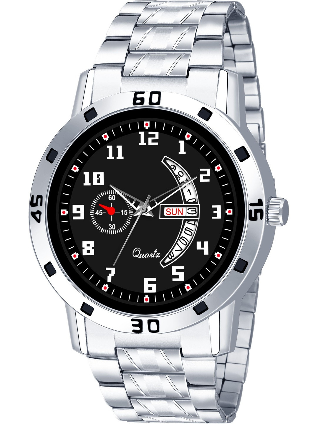 SZN Men Dial & Stainless Steel Straps Analogue Watch DD Aveo Steel BlackSZN33642164