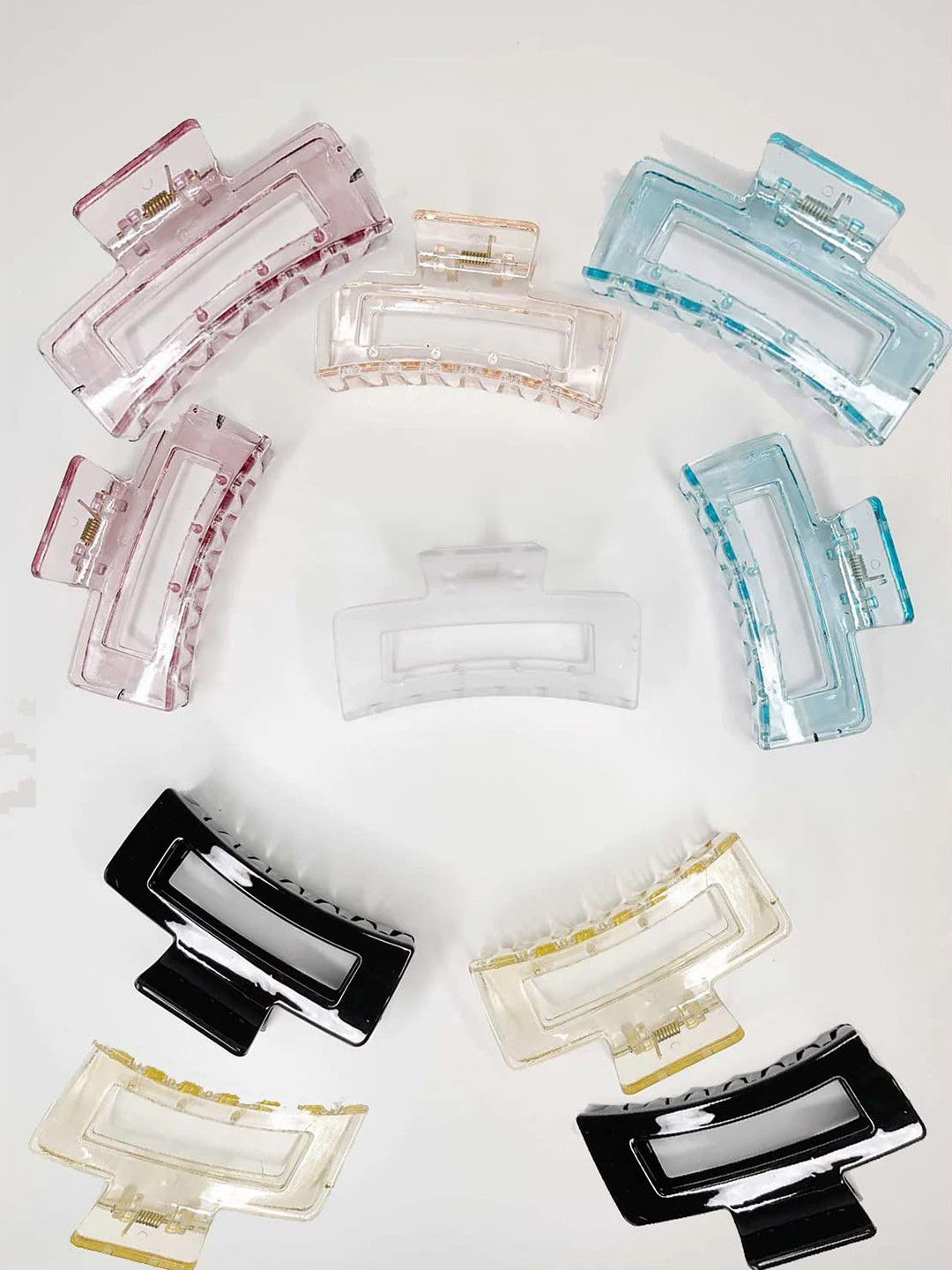 HANDBAG COLLECTION Women Pack of 10 Water Hair Clutchers Claw Clip