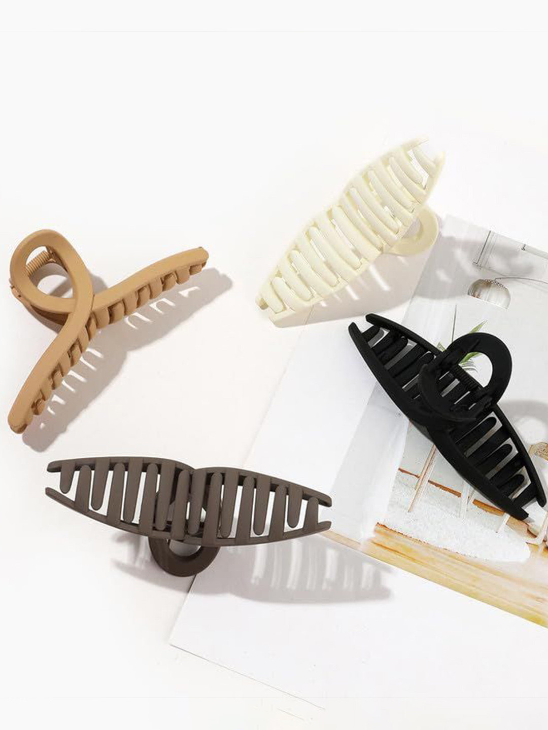 LEKZOW Women Set of 4  t shape Claw Clip