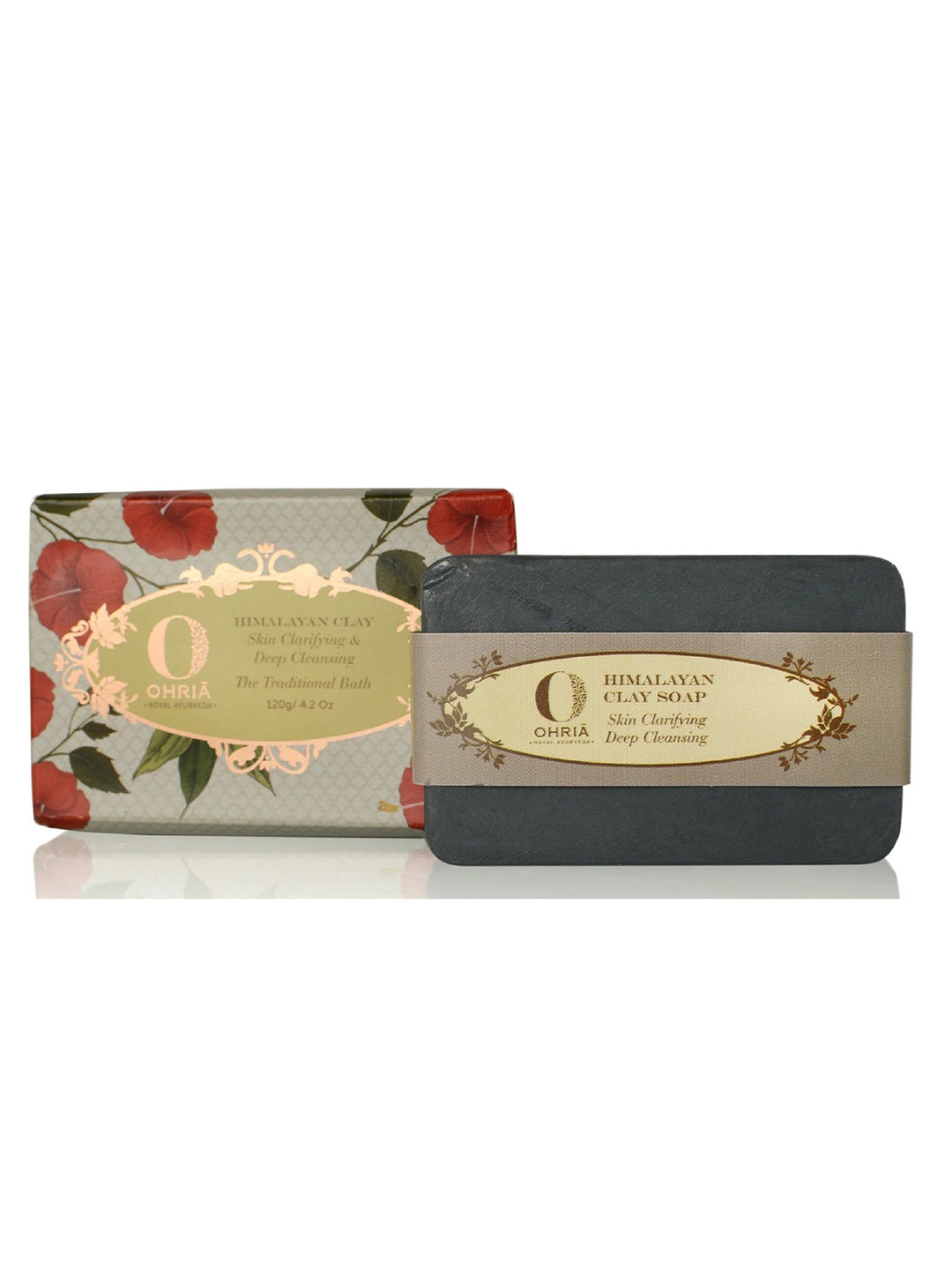 OHRIA AYURVEDA Himalayan Clay Soap For Deep Cleansing & Skin Clarifying - 120g