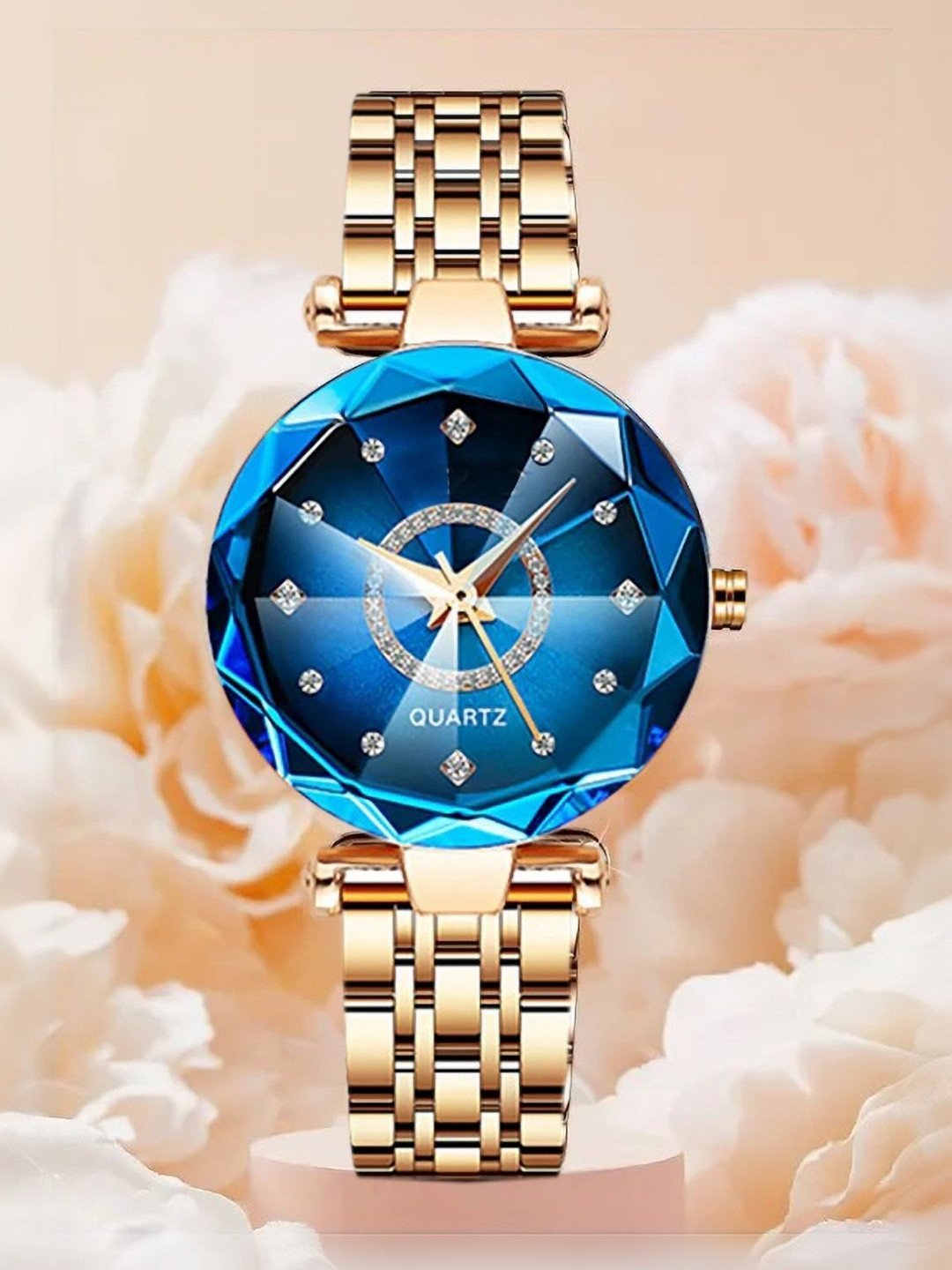 SZN Women Dial & Stainless Steel Straps Analogue Watch Blue Berry WatchAV