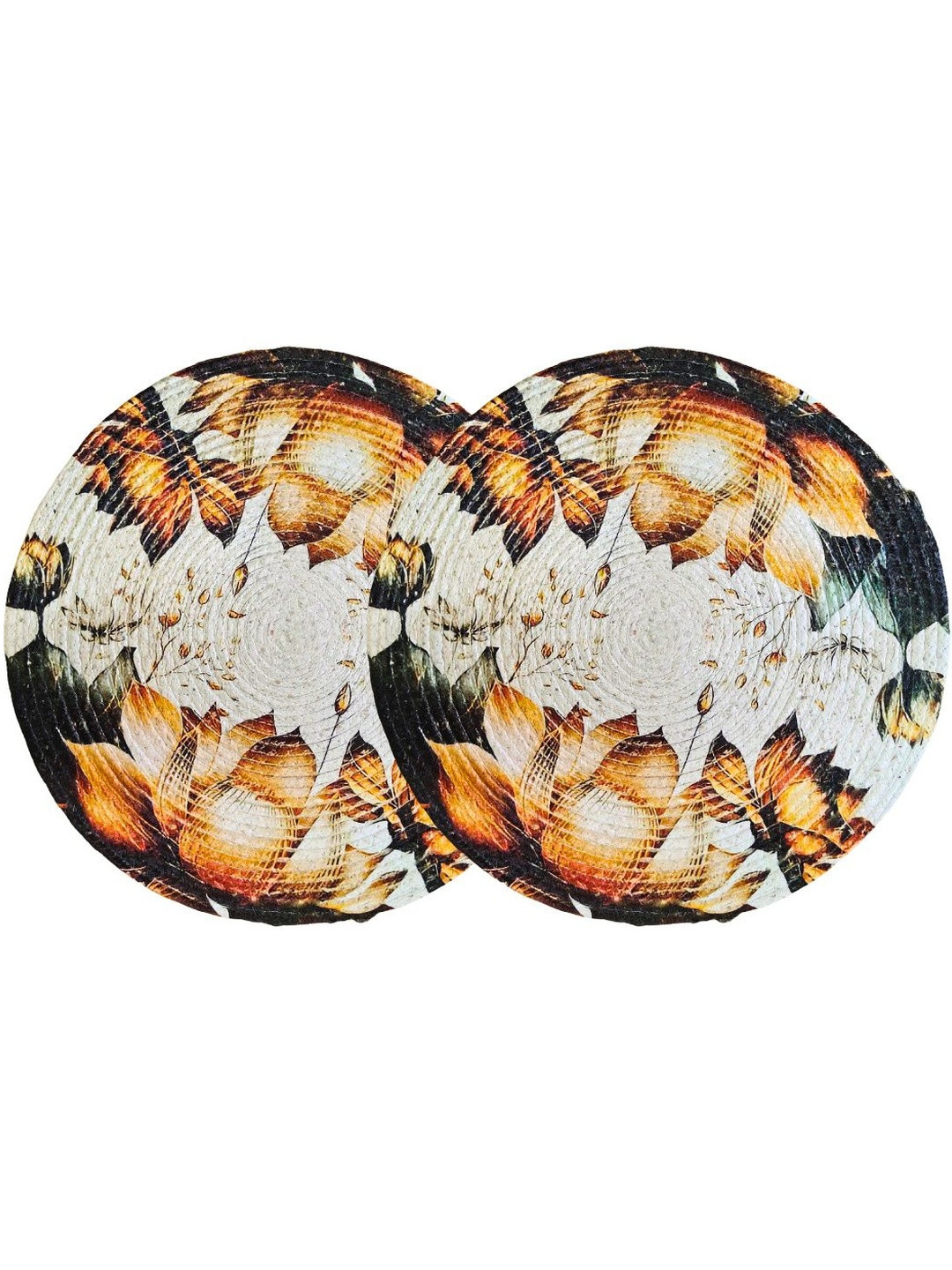 ROUGH ROAD STORE Unisex Set Of 2 Printed Round Table Placemat