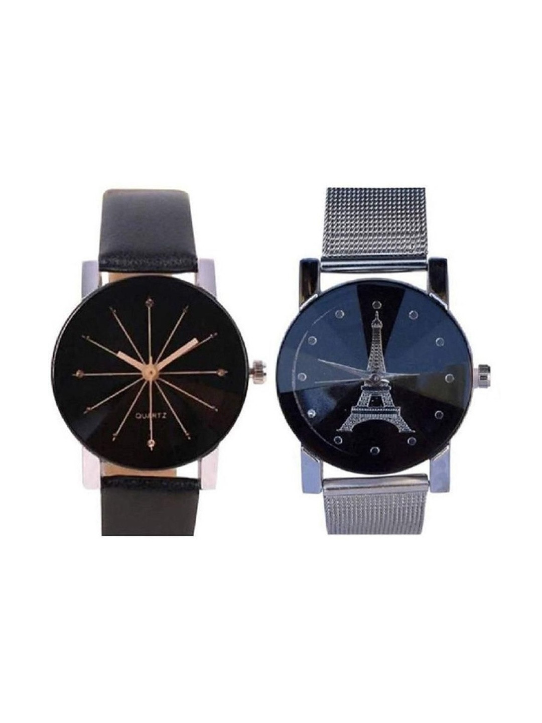 SZN Men Dial & Straps Analogue Watch Paris black&crystal ladies