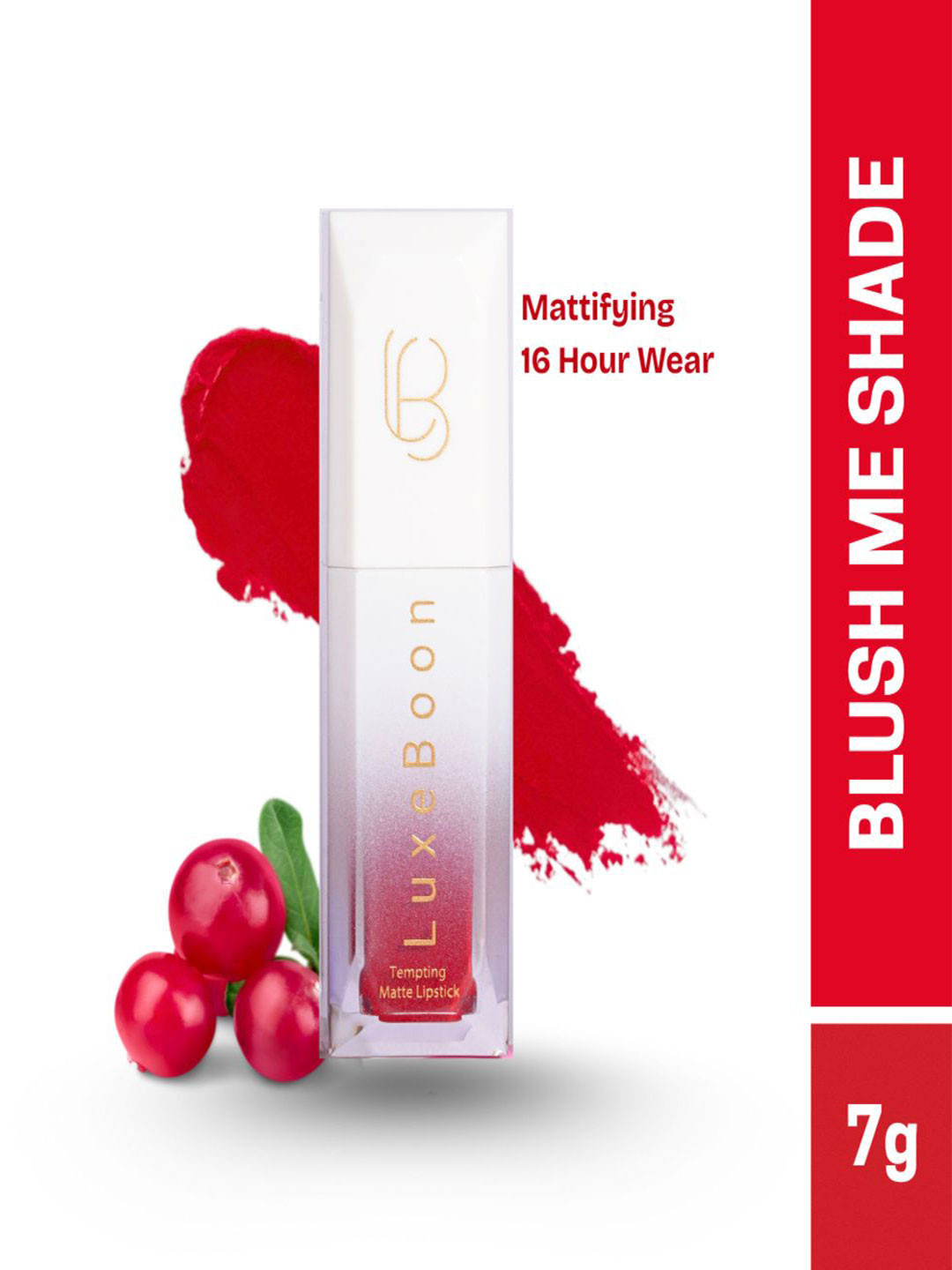 LUXEBOON Tempting Non Transfer Long Lasting Non-Sticky Matte Lipstick - 7 ml - Blush Me