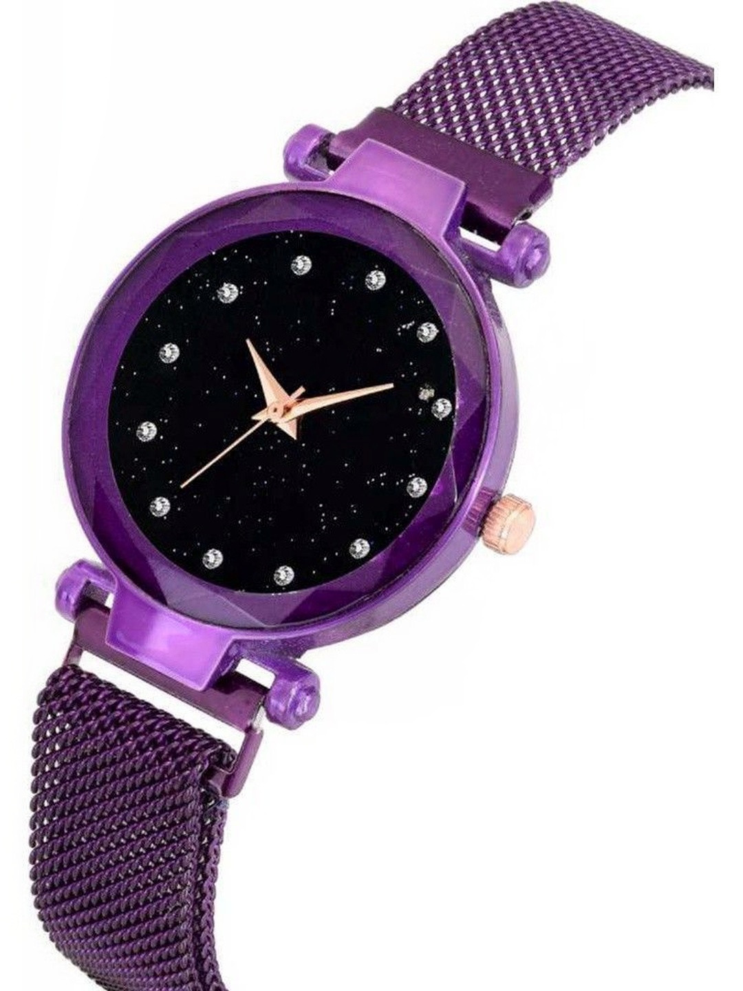 SZN Men Stainless Steel  Dial & Straps Analogue Watch dia.meg purple