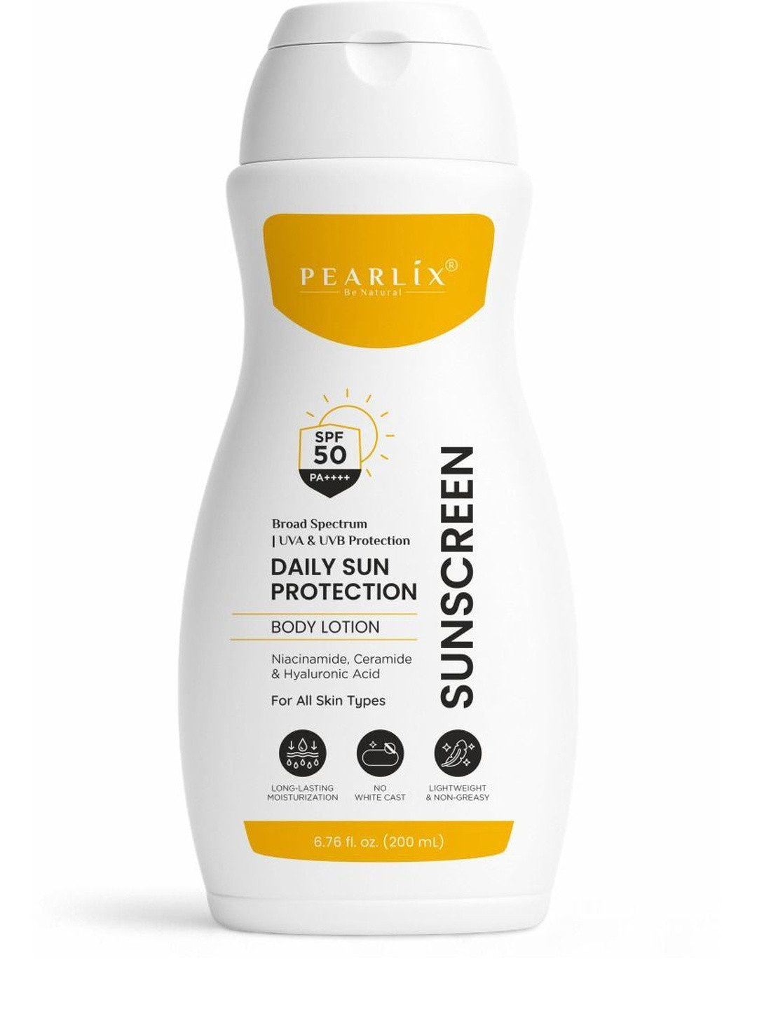 Pearlix Be Natural Sunscreen Body Lotion SPF 50 PA++++ - 200 ml