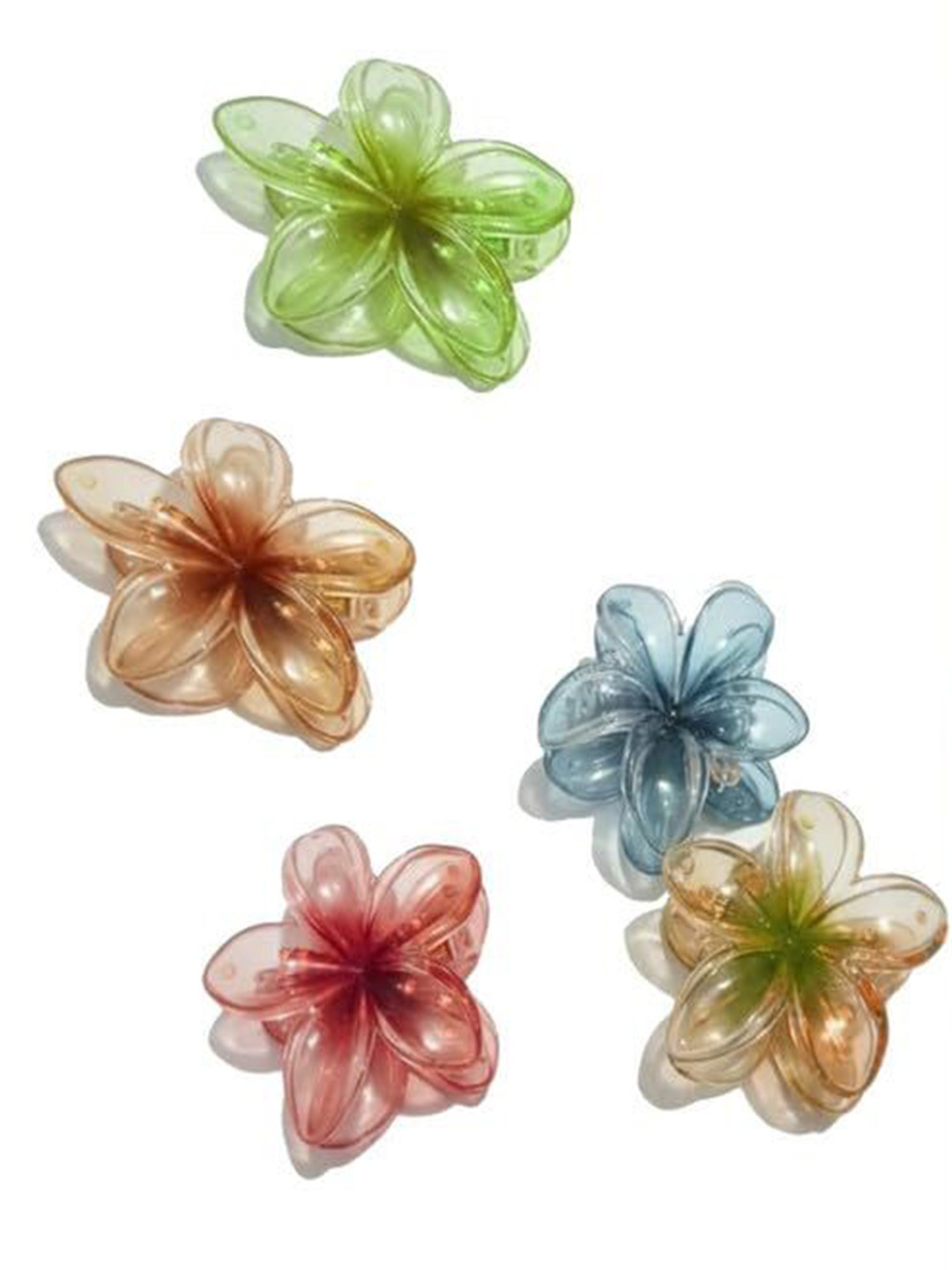 DOCTOR HEALTH SUPER SOFT Women Set of 5 Flower Shape Claw Clip
