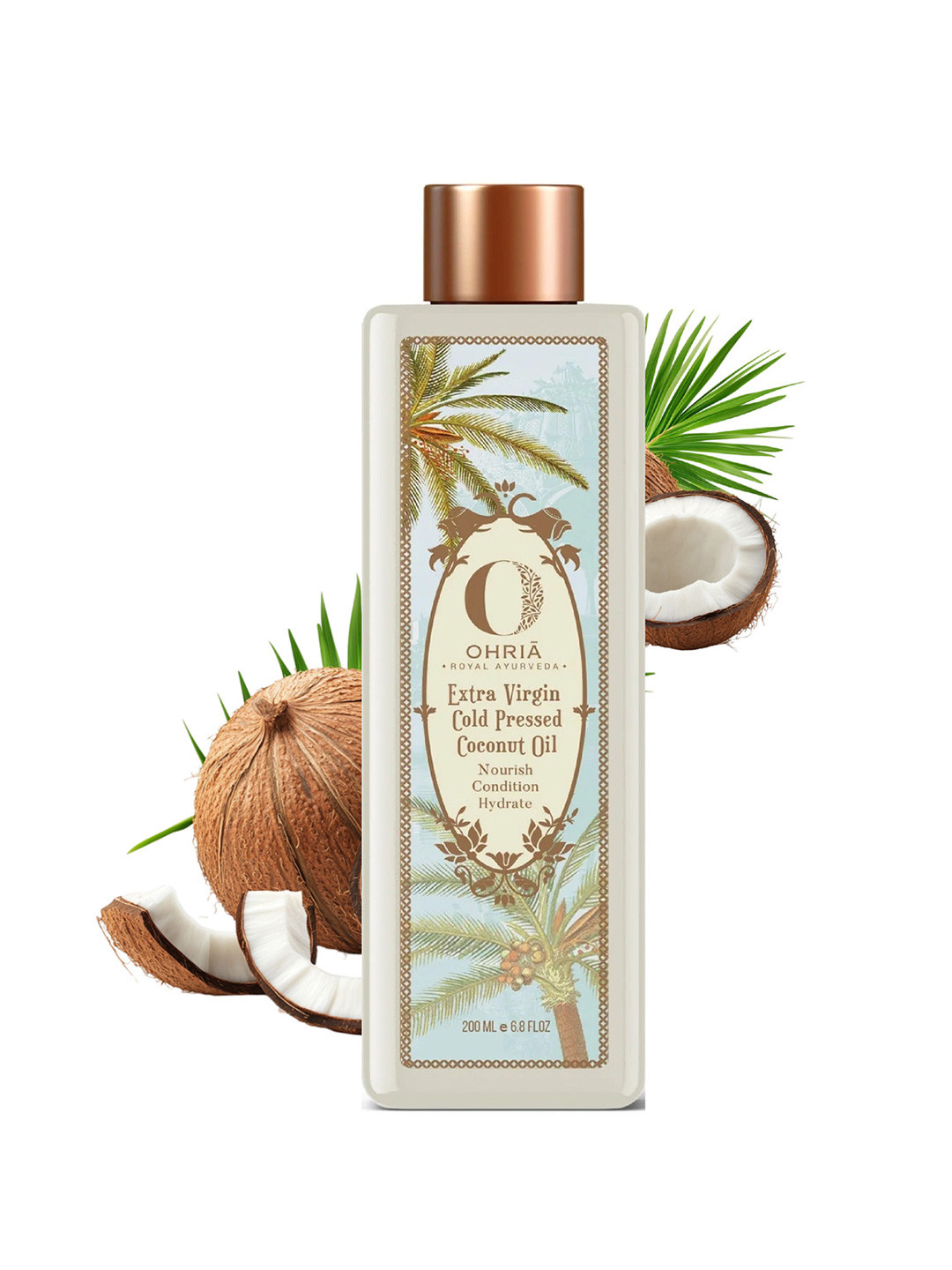 OHRIA AYURVEDA Extra Virgin Cold Pressed Coconut Oil- 200 ml