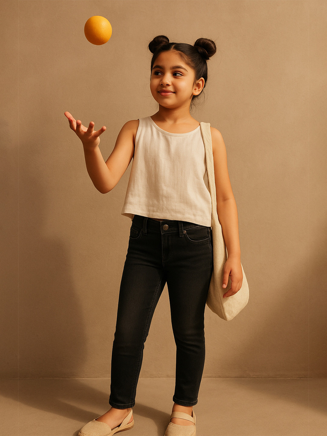 TALES & STORIES Girls Black Slim Fit Dark Shade Mid-Rise Stretchable Denim Jeans
