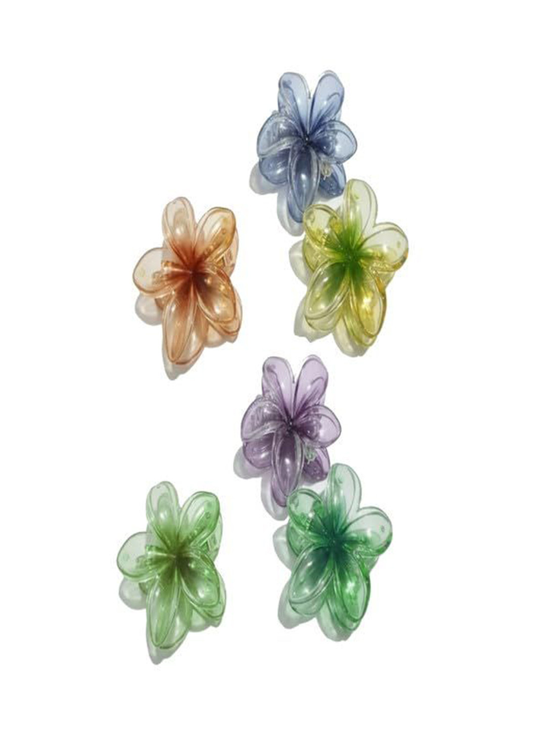 Nayakk Women Set of 6 Flower Shape Mini Claw Clip Hair Accessory