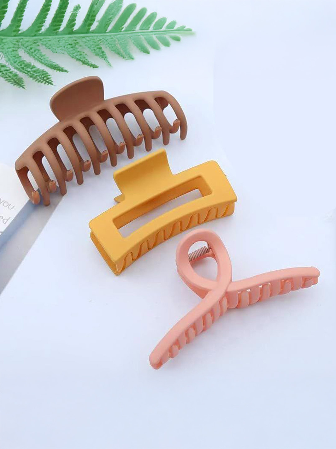 SHREEWATCHES Women Set of 3 Multi Shaped Claw Clip