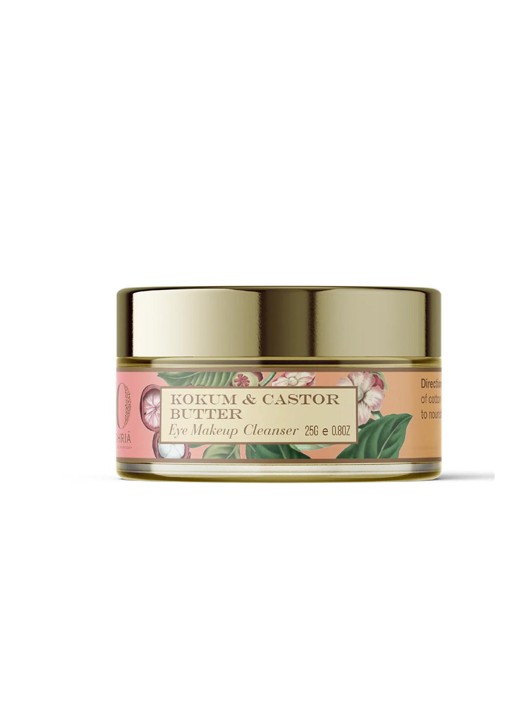 OHRIA AYURVEDA Kokum & Castor Butter Balm For Eye Makeup Cleansing, Hydrates Eye Lids 25 g