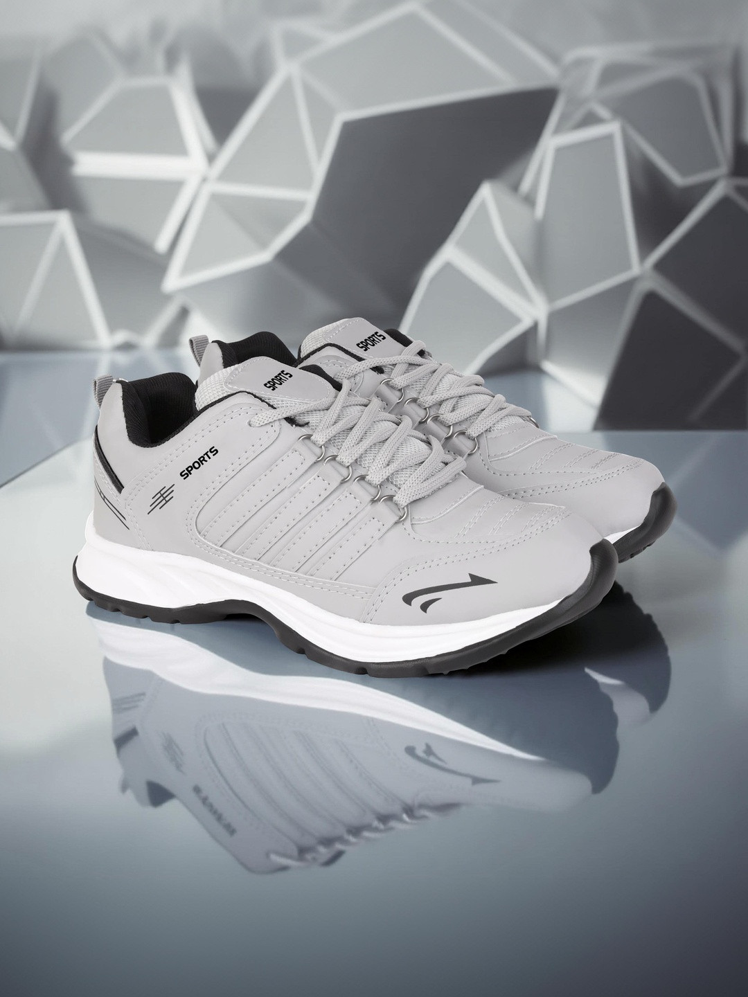 Vortek Men Lace-Ups Non-Marking Running Shoes