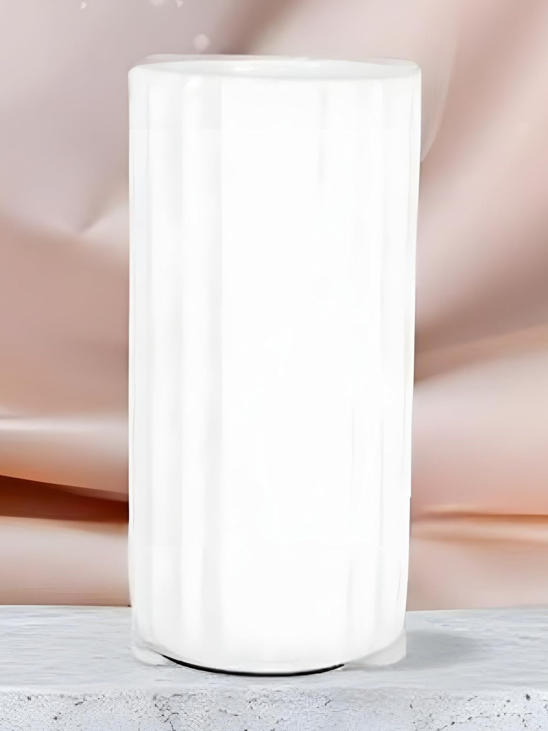 LASAKI Ayla White Textured Ceramic Flower Vase