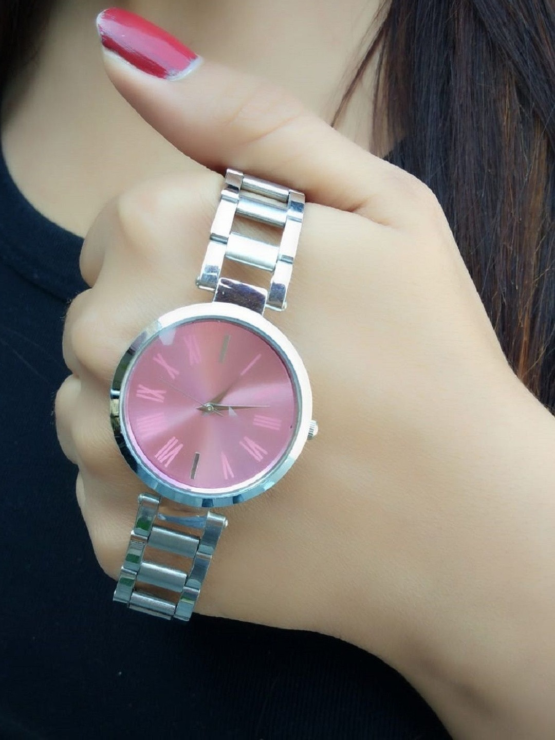 SZN Dial & Stainless Steel Straps Analogue Watch Titan PinkAVSZNN36514438