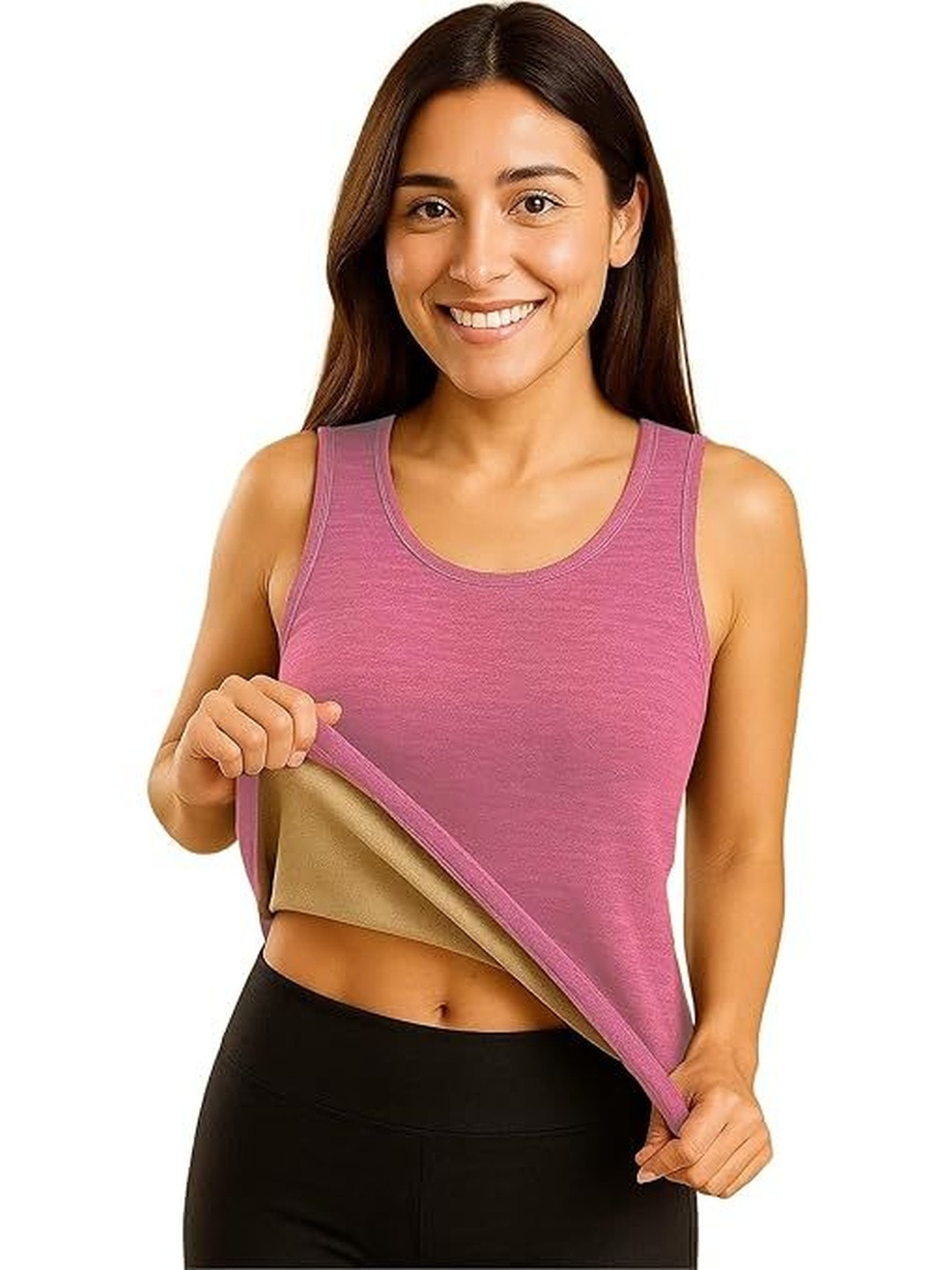 Eleg & Stilance Women Fleece Lined Lightweight Stretchable Thermal Camisole Top