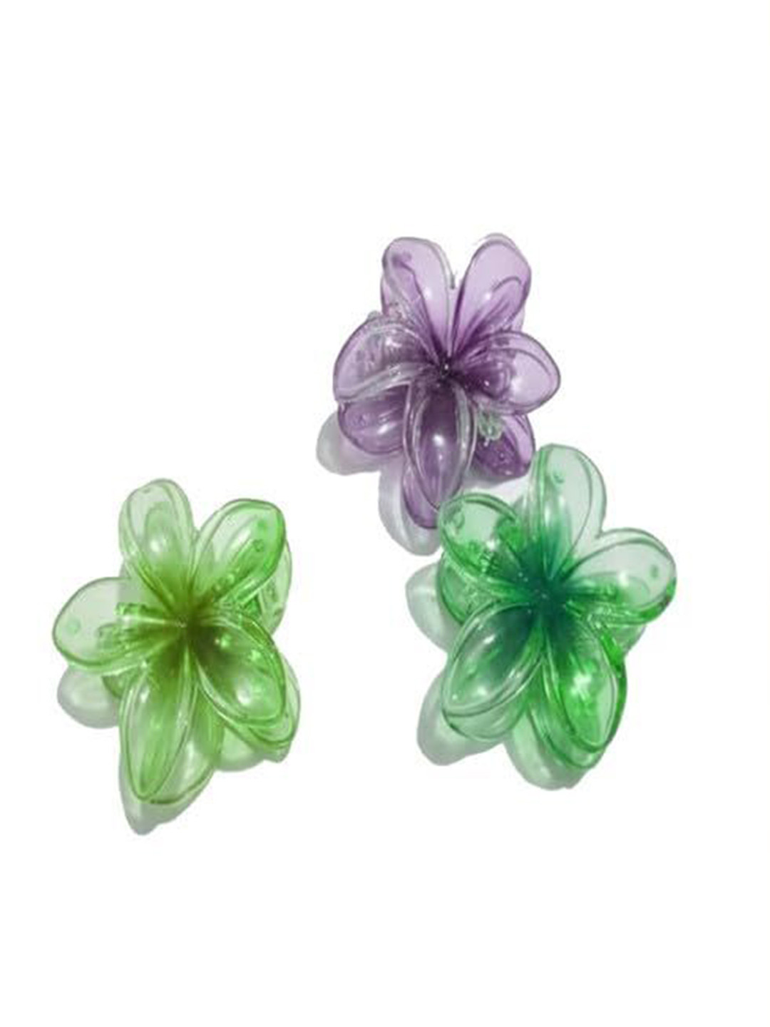 Watch junction Women Set of 3 Flower Shape Claw Clip