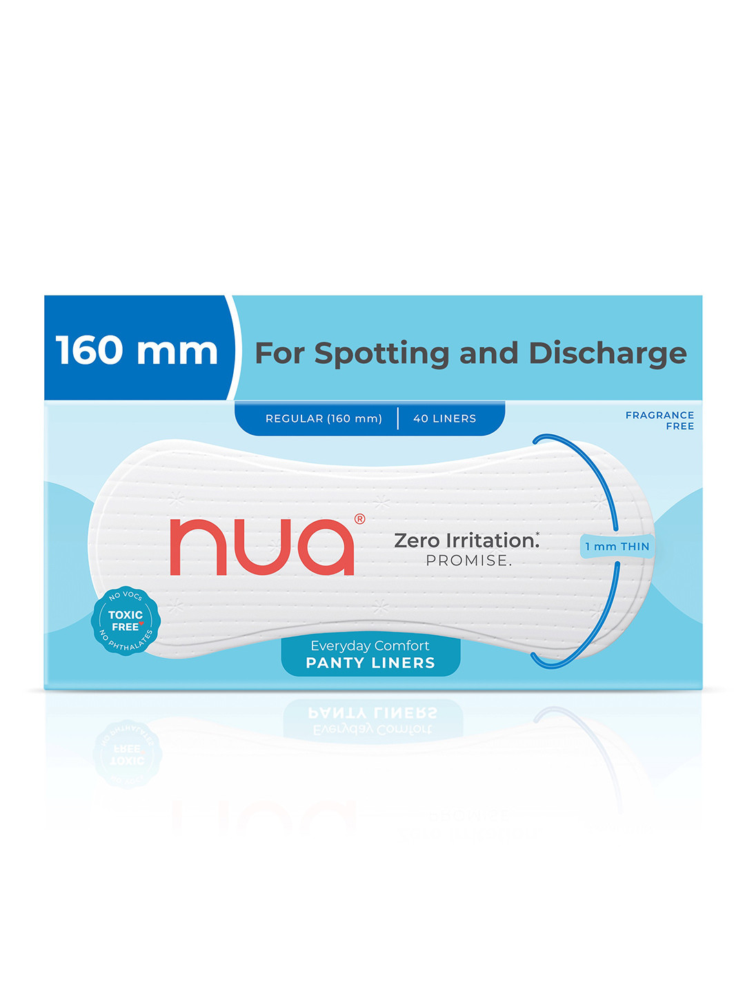 Nua 40 Pcs Ultra Soft Panty Liners - 160mm Long