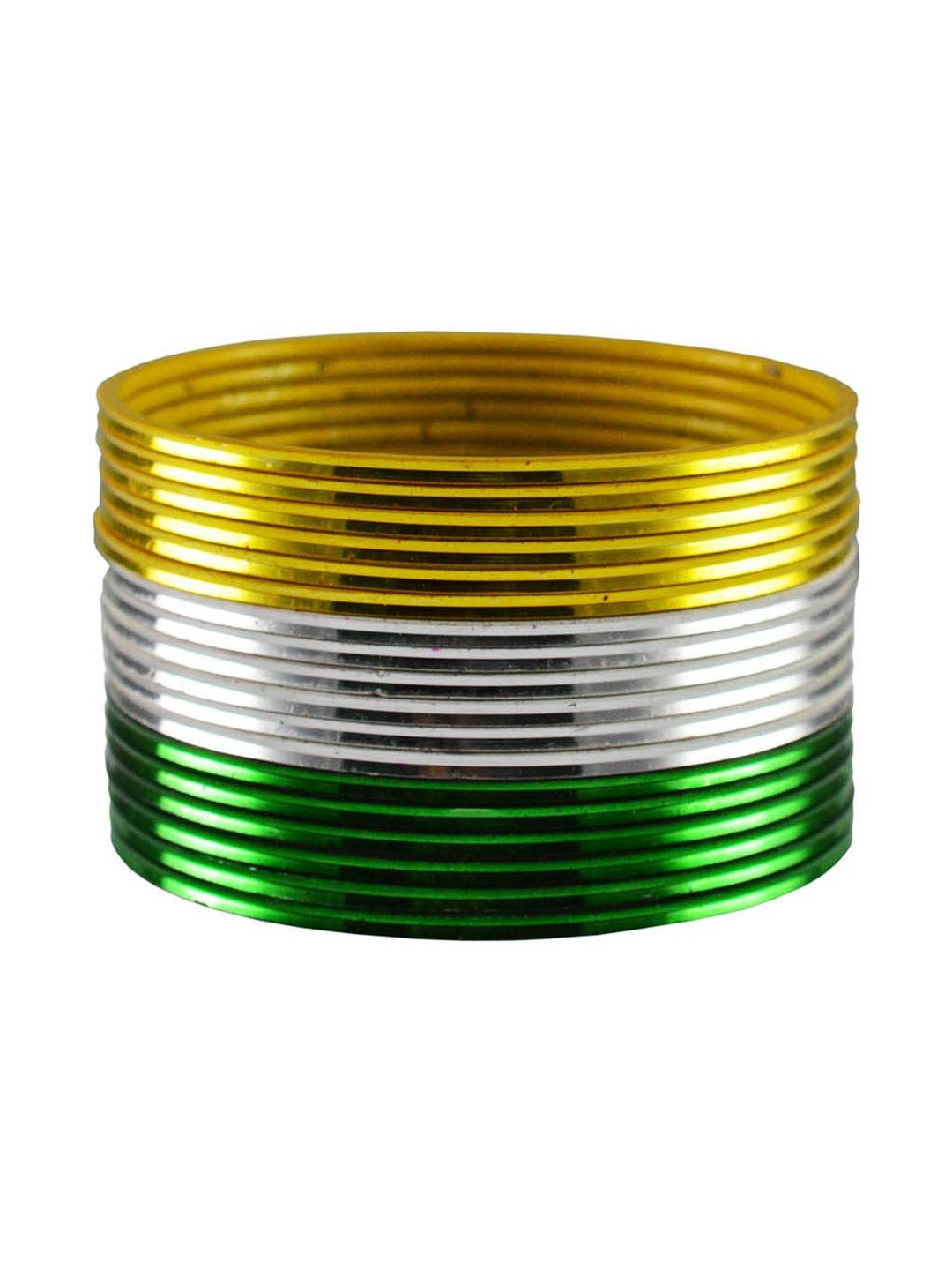 Vidhya Kangan Set Of 18 Tiranga Bangles